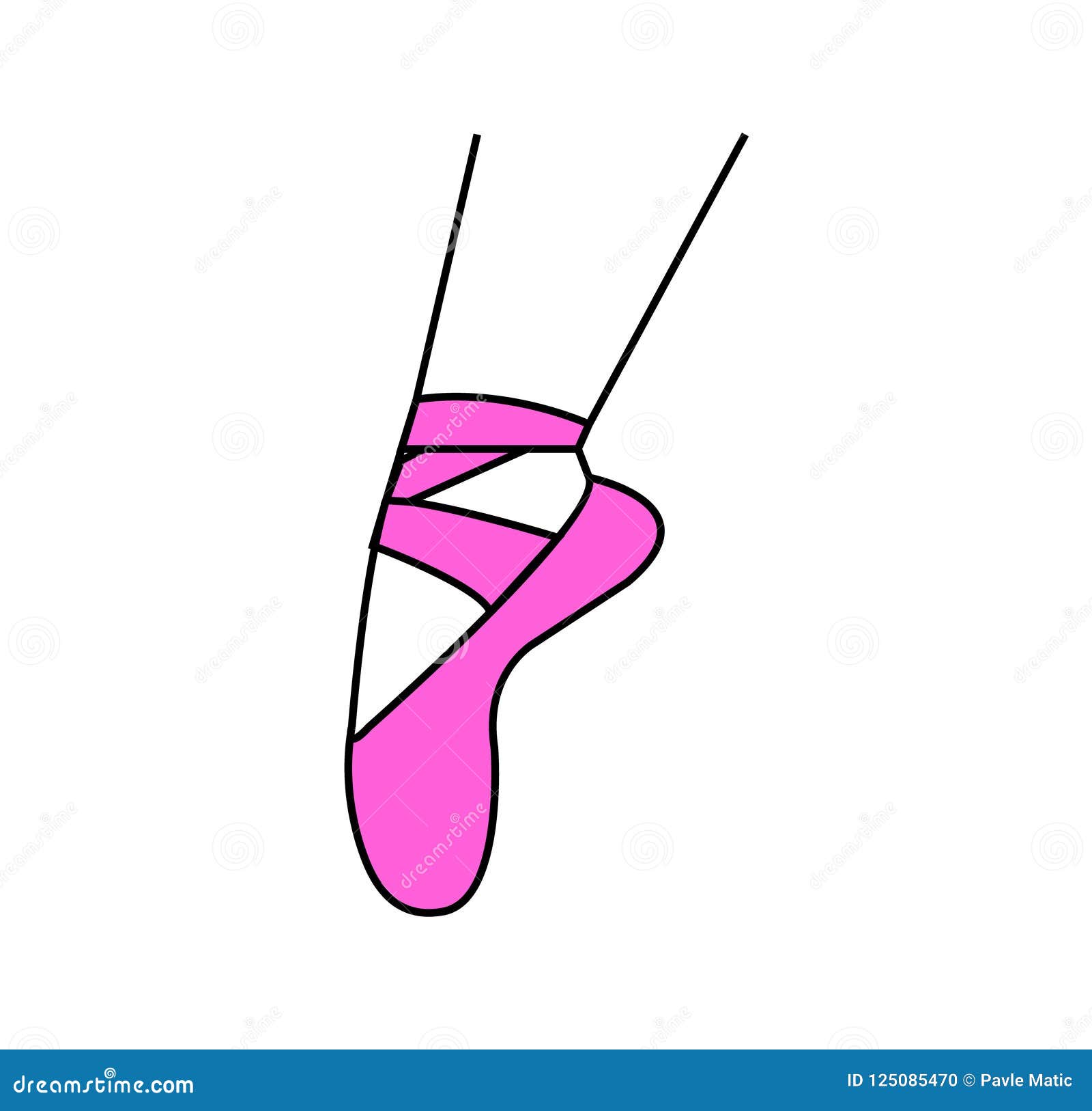 Ballet shoe dance stock vector. Illustration of object - 125085470 Ballet shoe dance stock vector. Illustration of object - 125085470