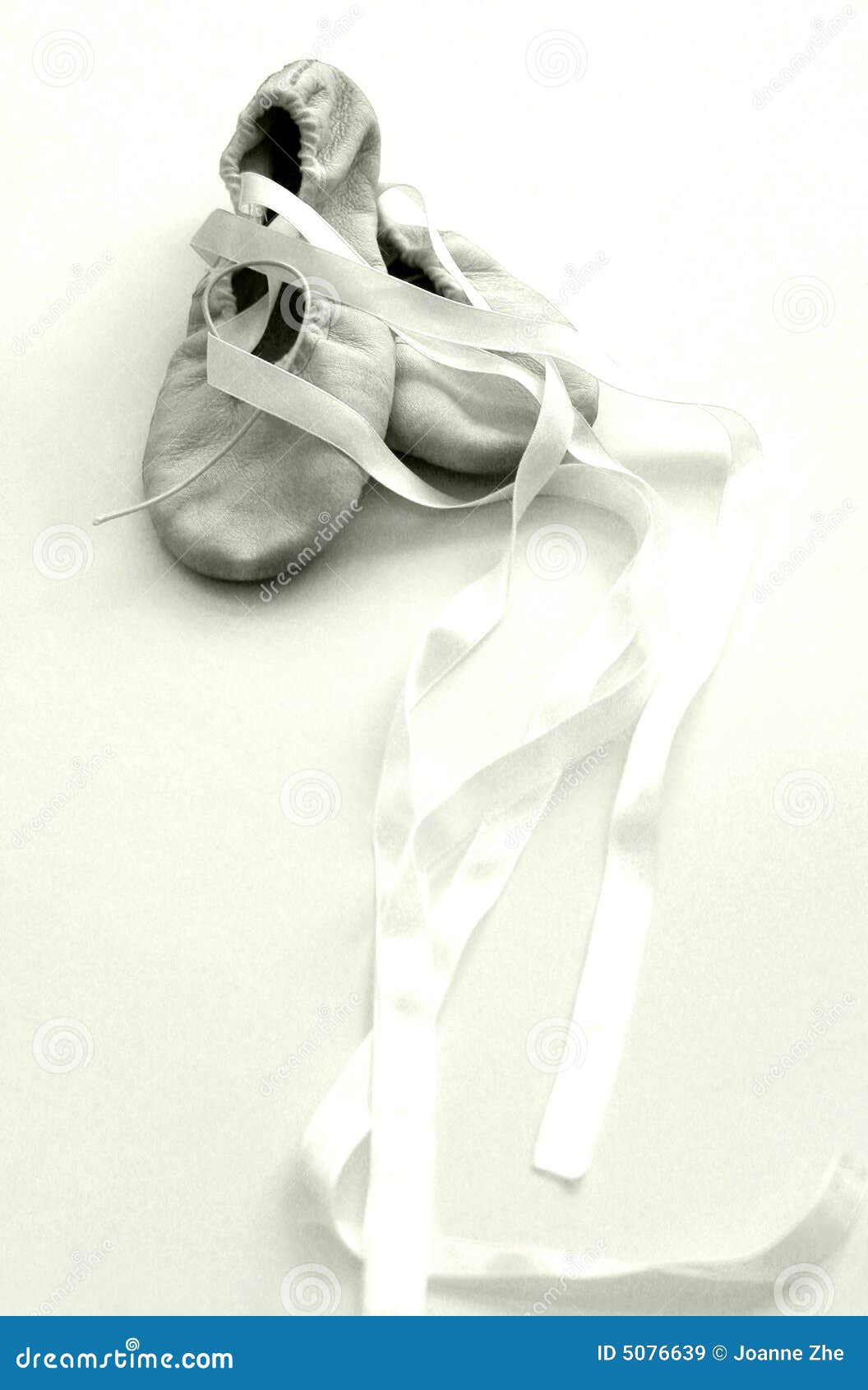 ballet shoes, hight key sepia