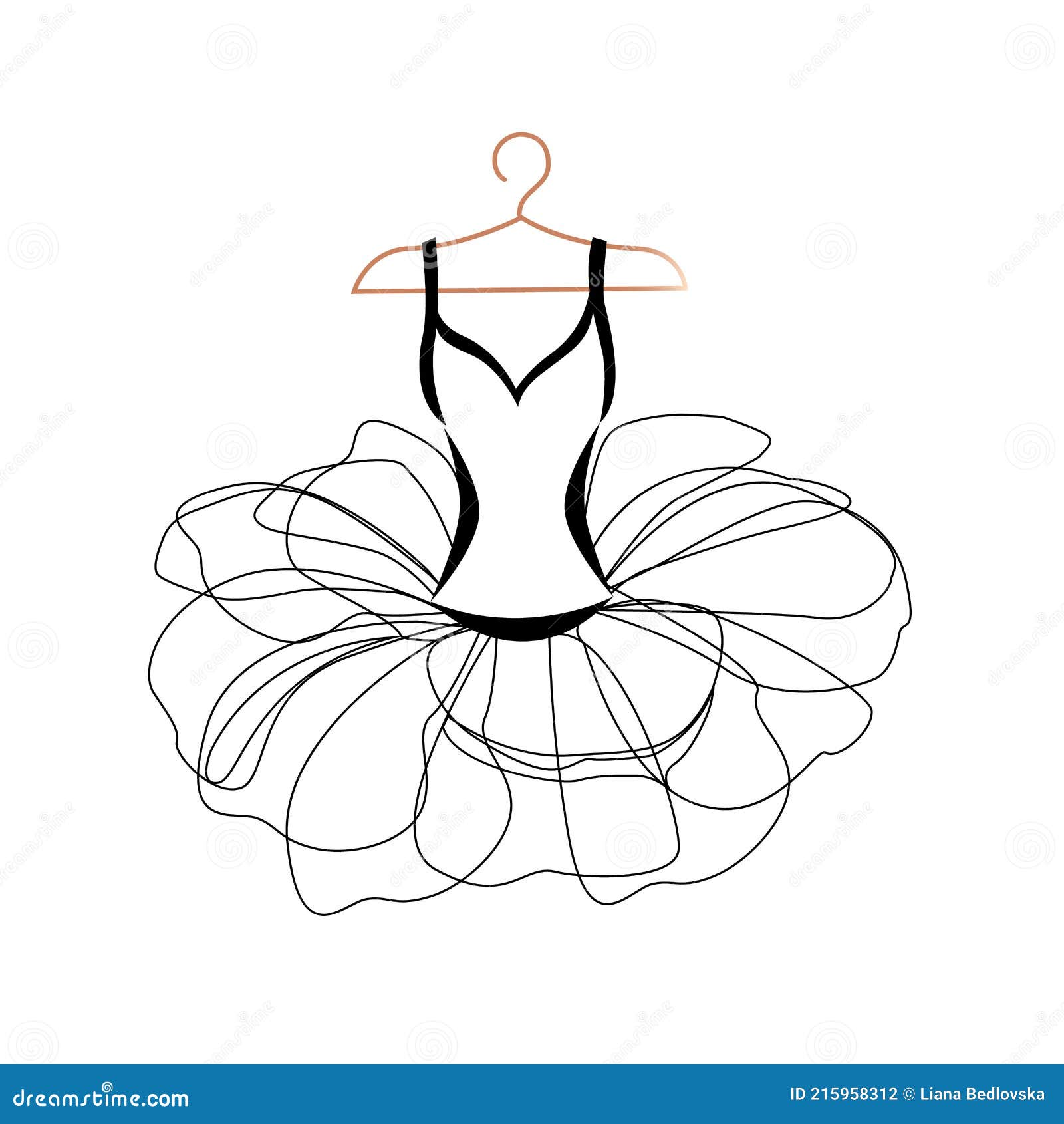 Ballet Tutu on a Hanger Silhouette Stock Vector - Illustration of ...