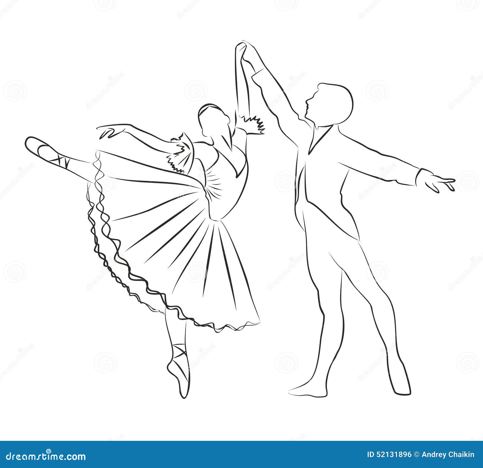 Ballett vektor abbildung. Illustration von ballroom, abbildung - 52131896