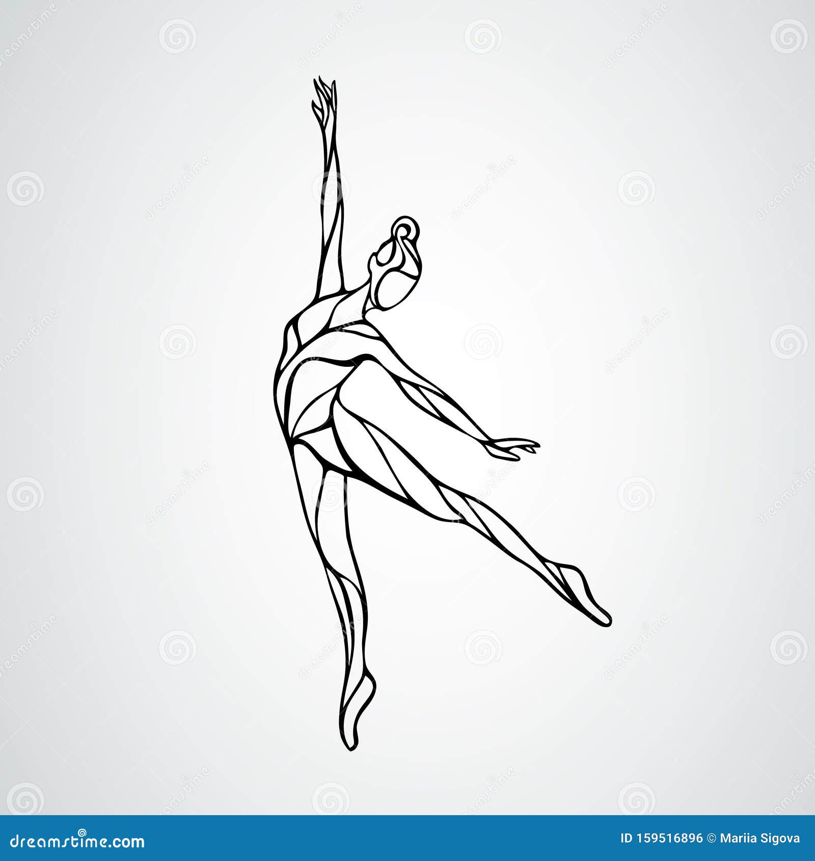 Ballettmadchen Kunstgymnastik Tanzerin Umriss Silhouette Vektor Abbildung Illustration Von Ballettmadchen Kunstgymnastik