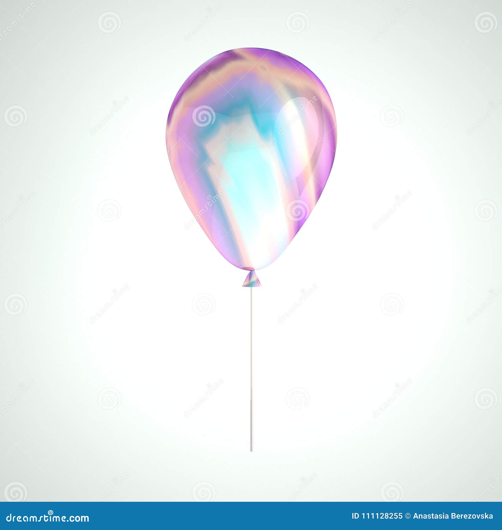 Ballon Olographe D'aluminium D'irisation D'isolement Sur Le Fond Gris  Élément Réaliste à La Mode De La Conception 3d Pour L'anniv Illustration  Stock - Illustration du gris, élément: 111128255