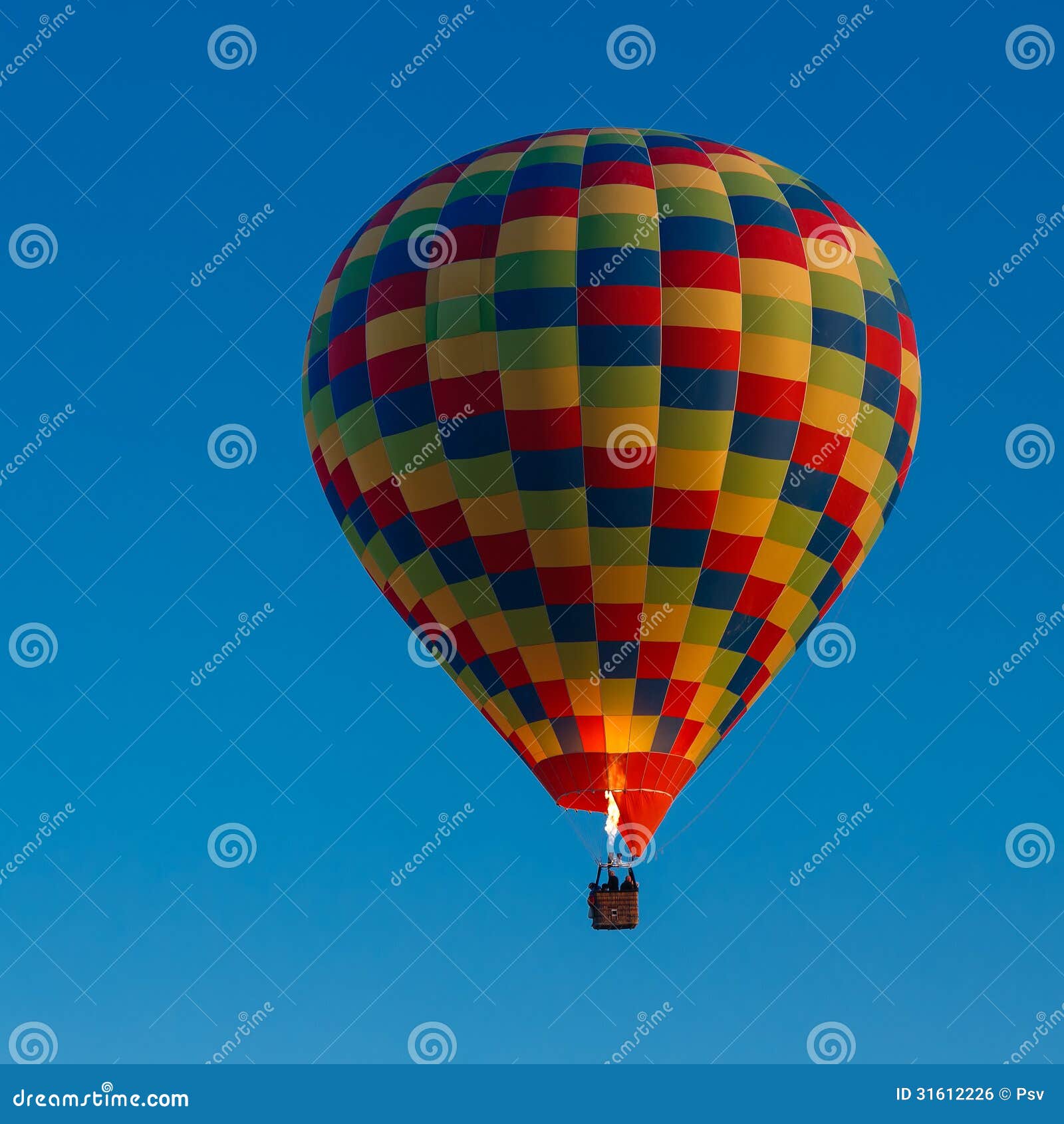 Ballon volant photo stock. Image du véhicule, bleu, aventure