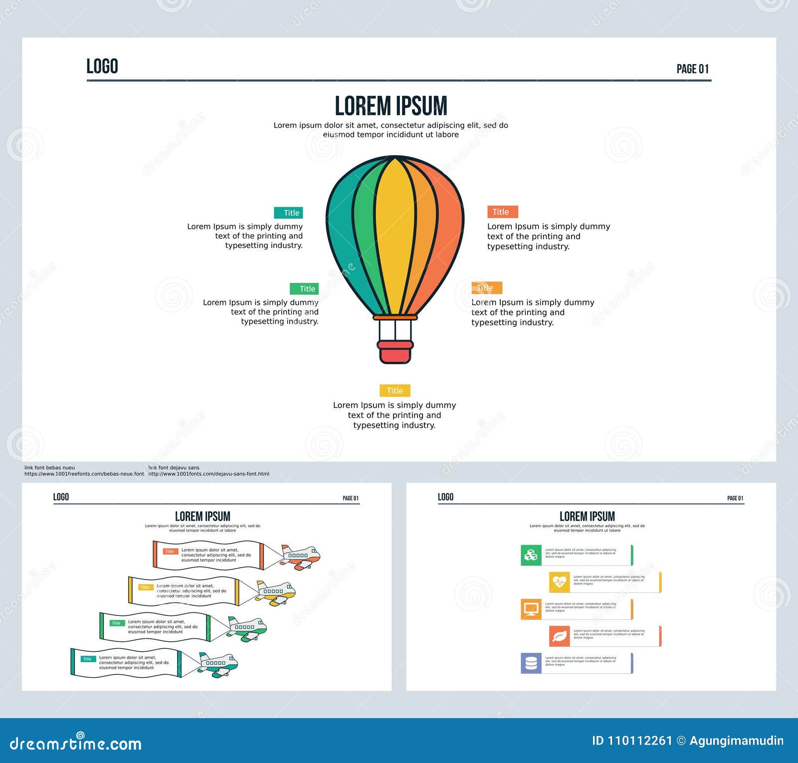 download ballon water plane set presentation slide and powerpoint template stock illustration illustration