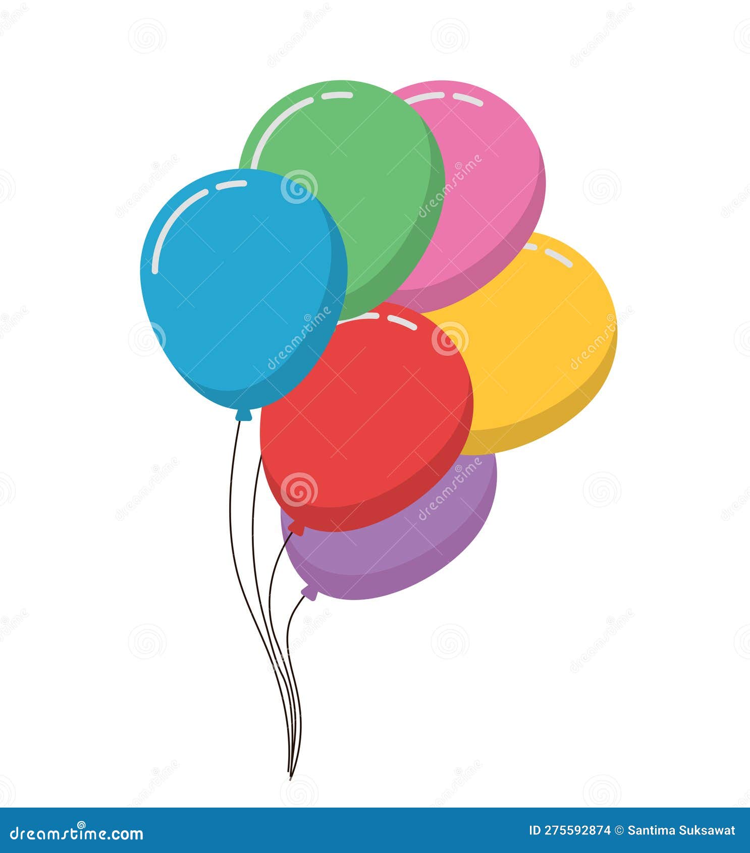 Ballons Colorés. Illustration Vectorielle Des Décorations De Fête De  Célébration Illustration de Vecteur - Illustration du divertissement,  ballons: 275592874