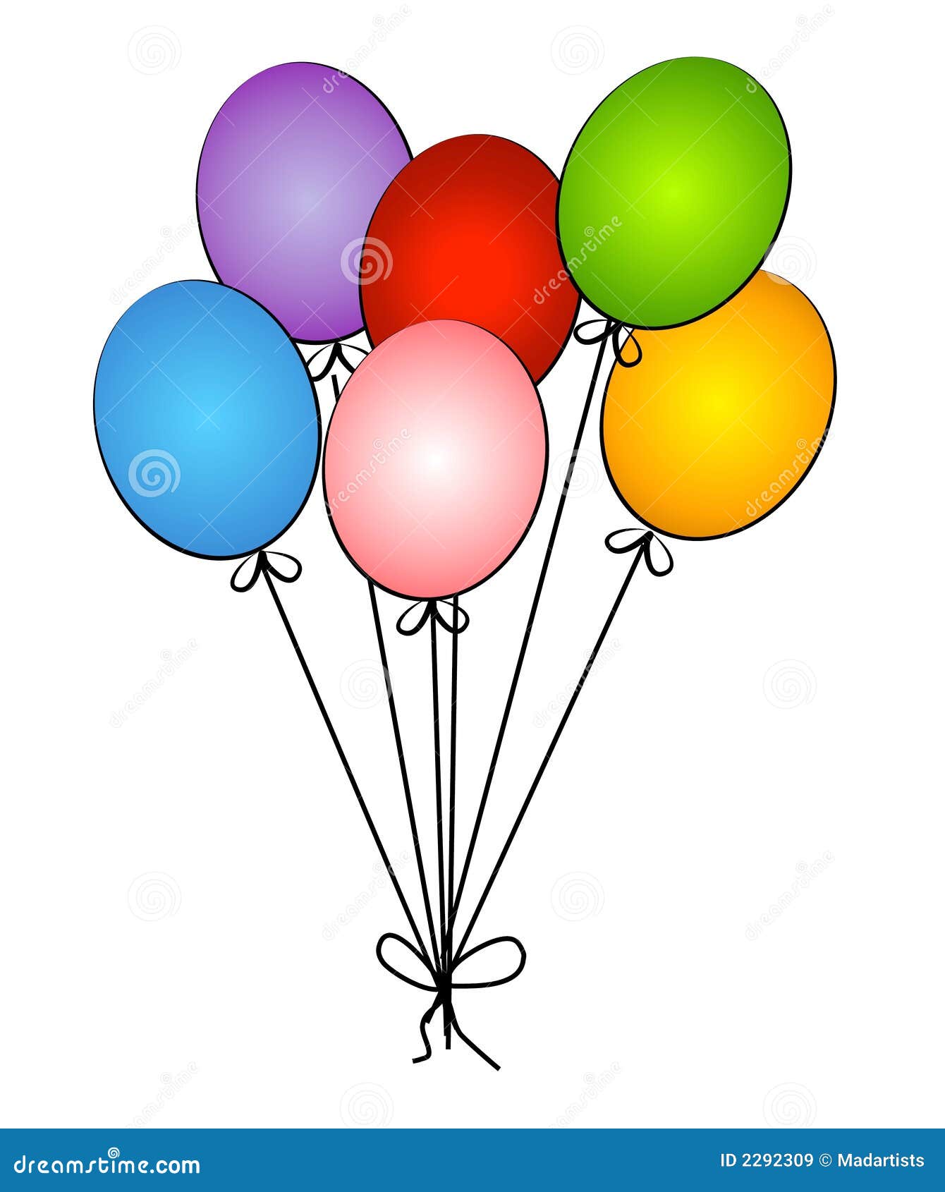 Ballons De Cirque De Fête D'anniversaire Illustration Stock - Illustration  du illustrations, couleurs: 2292309