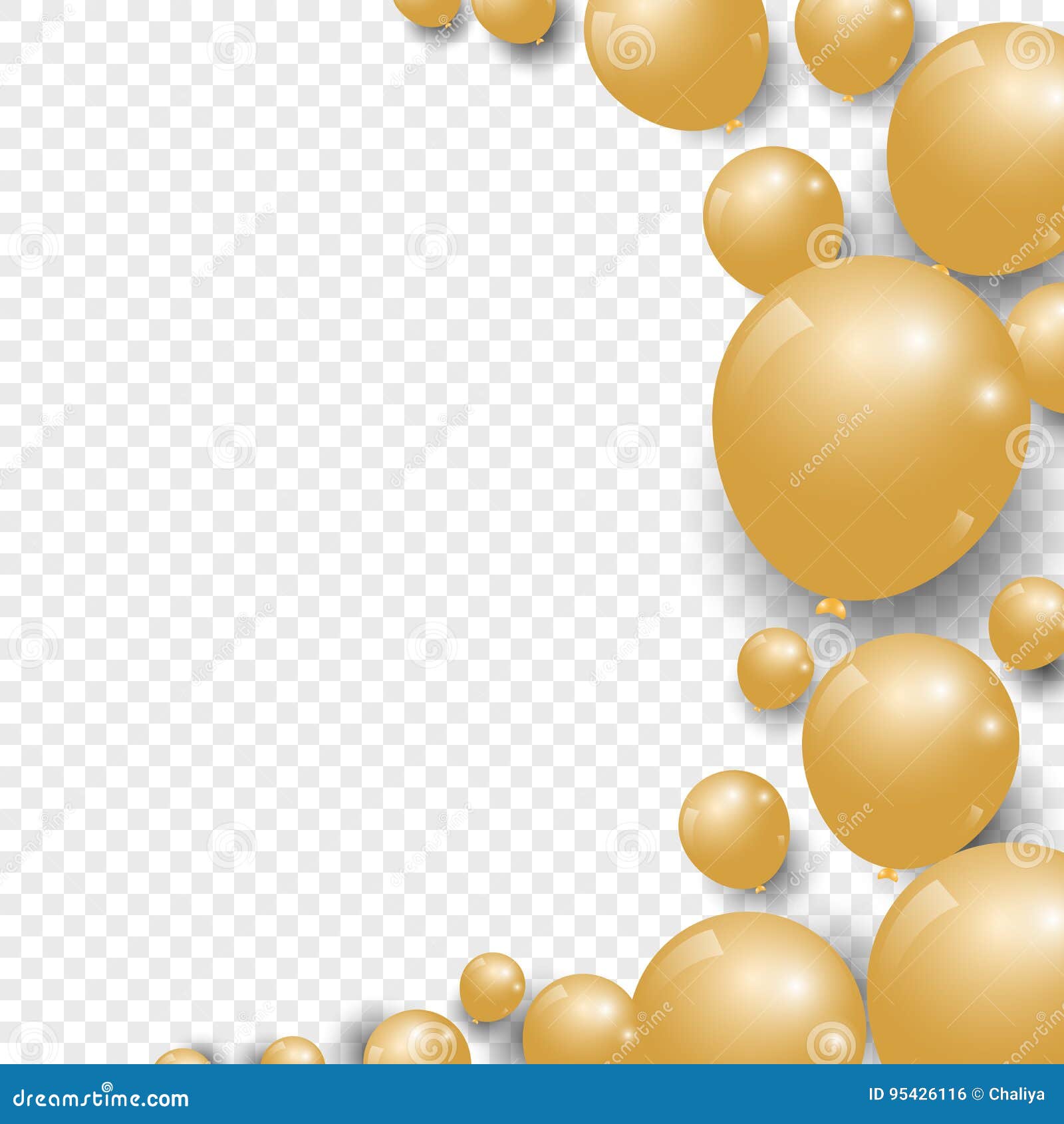 Ballon Transparent D'or Sur Fond. Ballons De Fête Givré Pour La