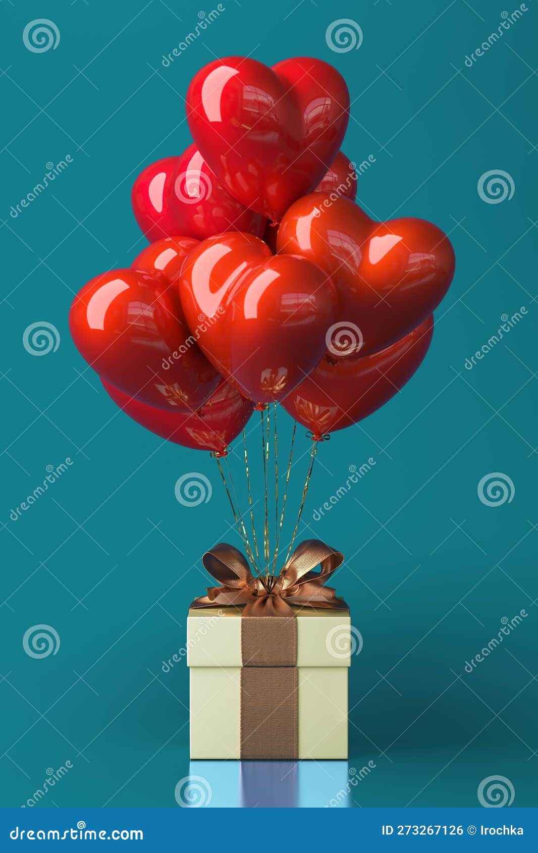 Ballon coeur Saint Valentin Box