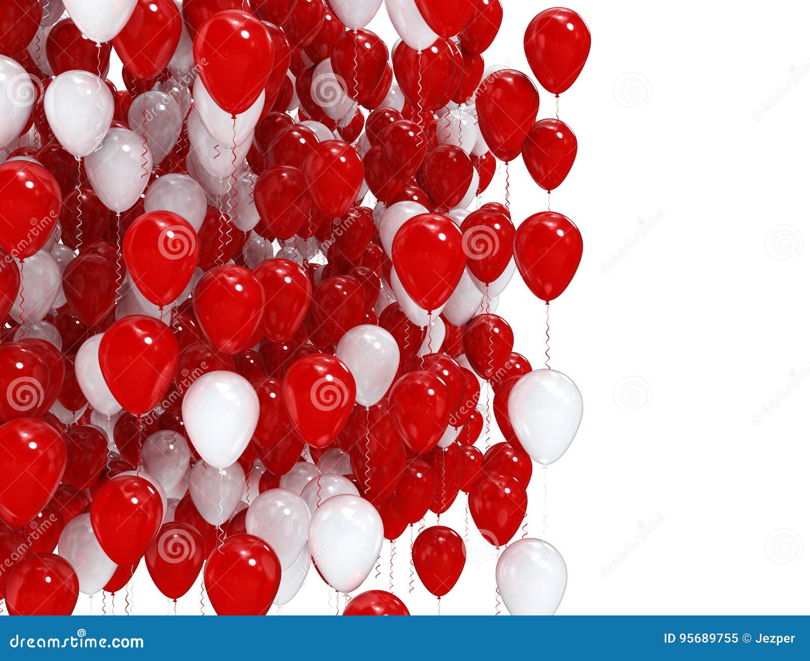 Ballons Rouges Et Blancs De Réception Illustration Stock - Illustration du  célébrez, image: 95689755