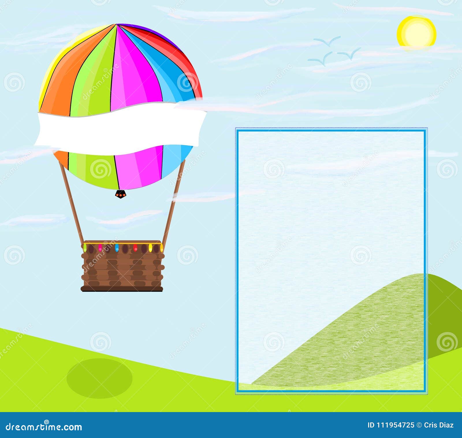 balloon aerostatic ilustration