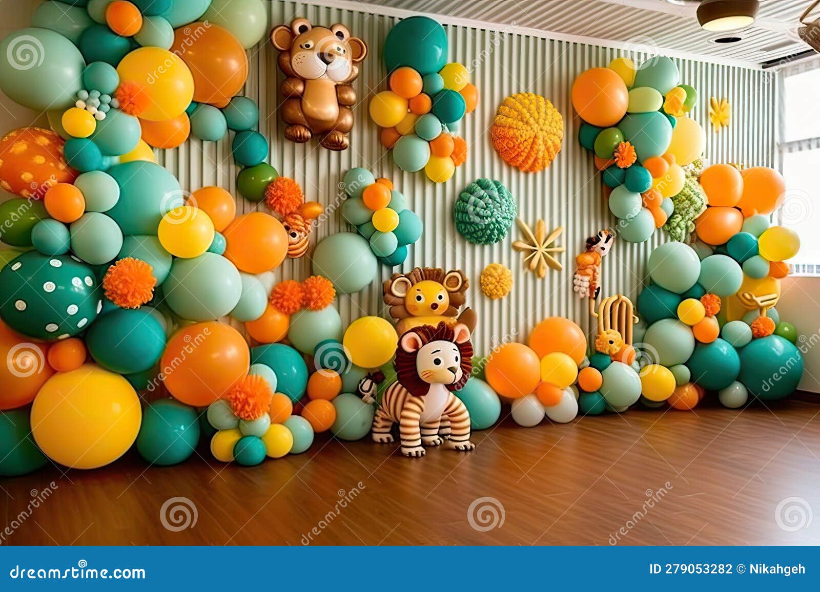 Balloon Decoration Wall Party Kids at Home Zoo Theme Ornament ...