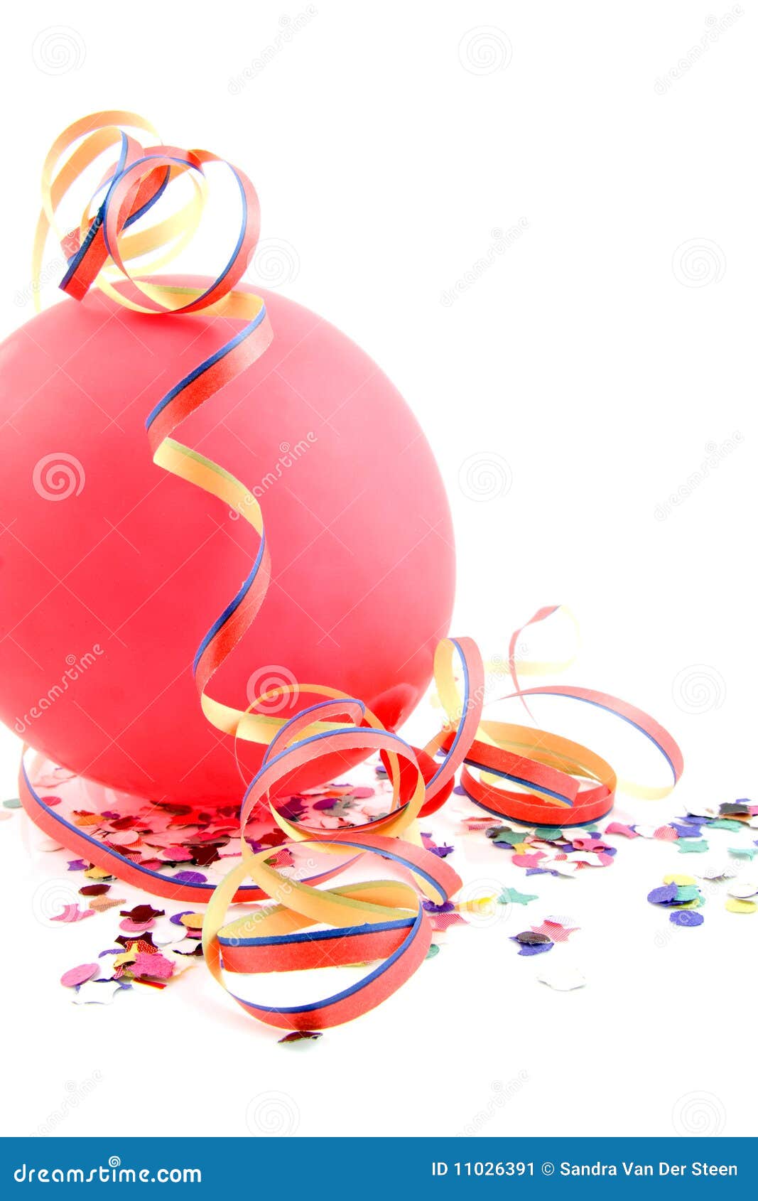 Balloon And Party Streamers Stock Image Image of streamers, balloon