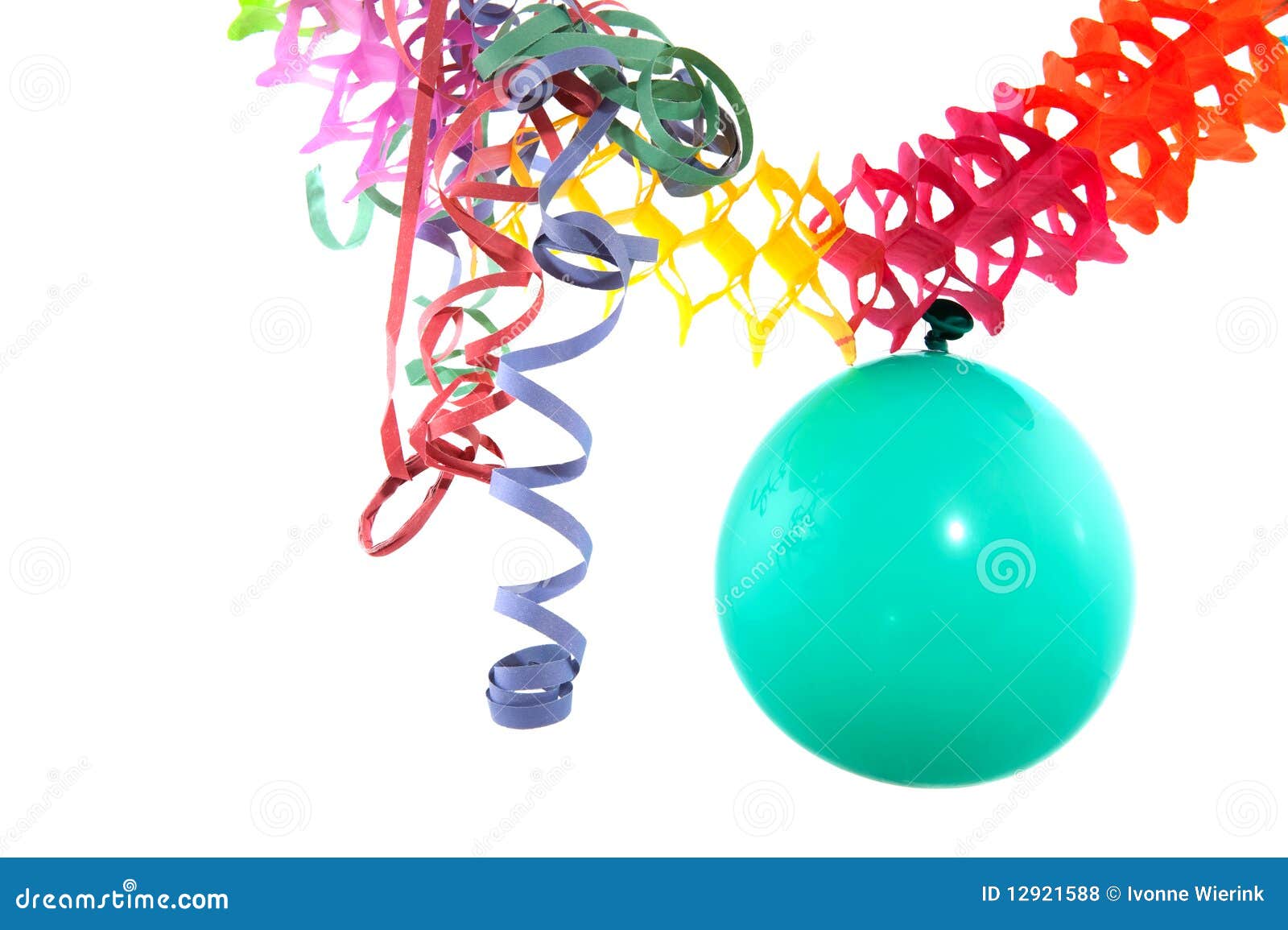 Balloon with Party Streamers Stock Photo Image of party, floated