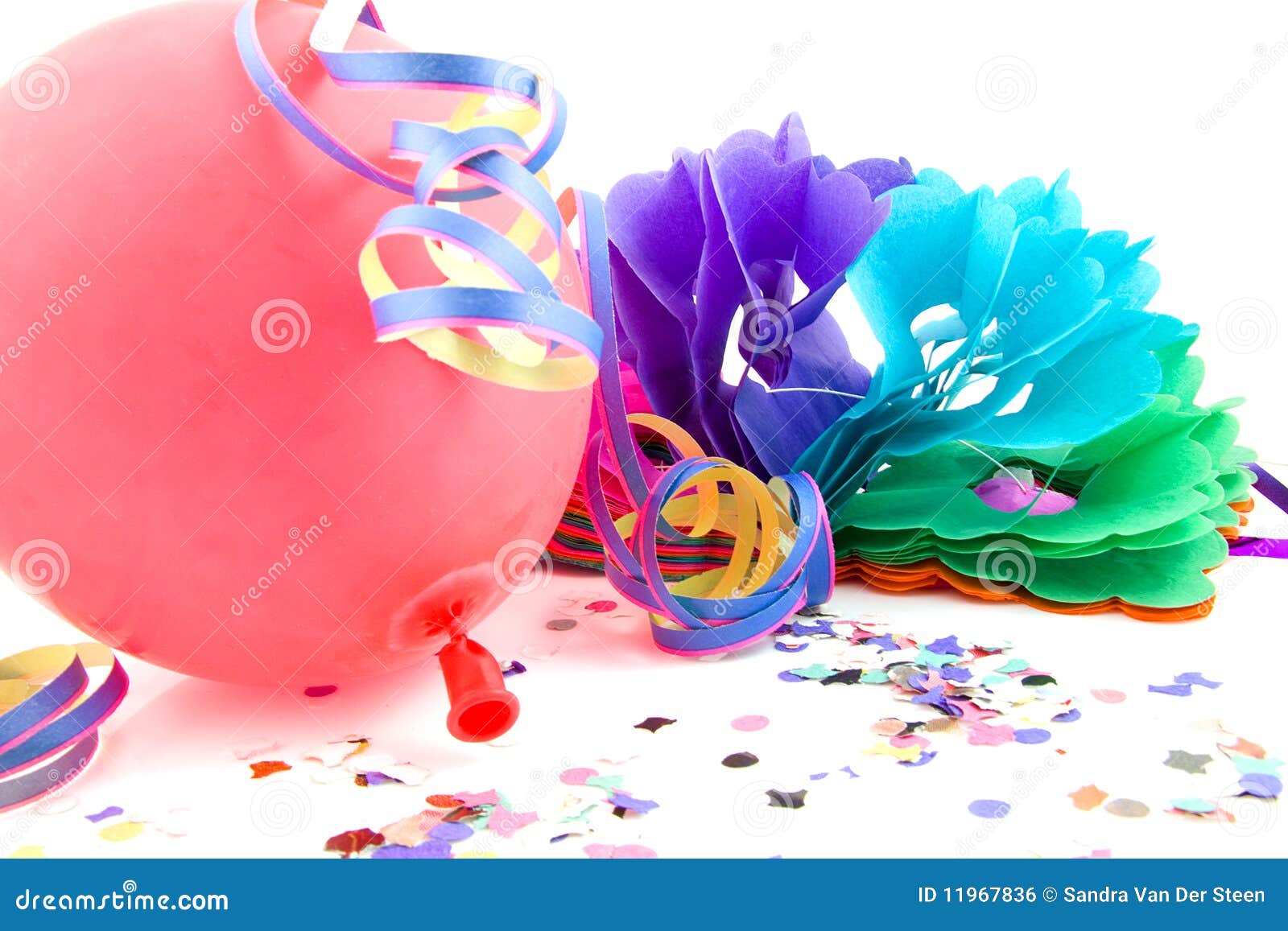 Balloon And Party Streamers For Birthday Stock Photo Image of years