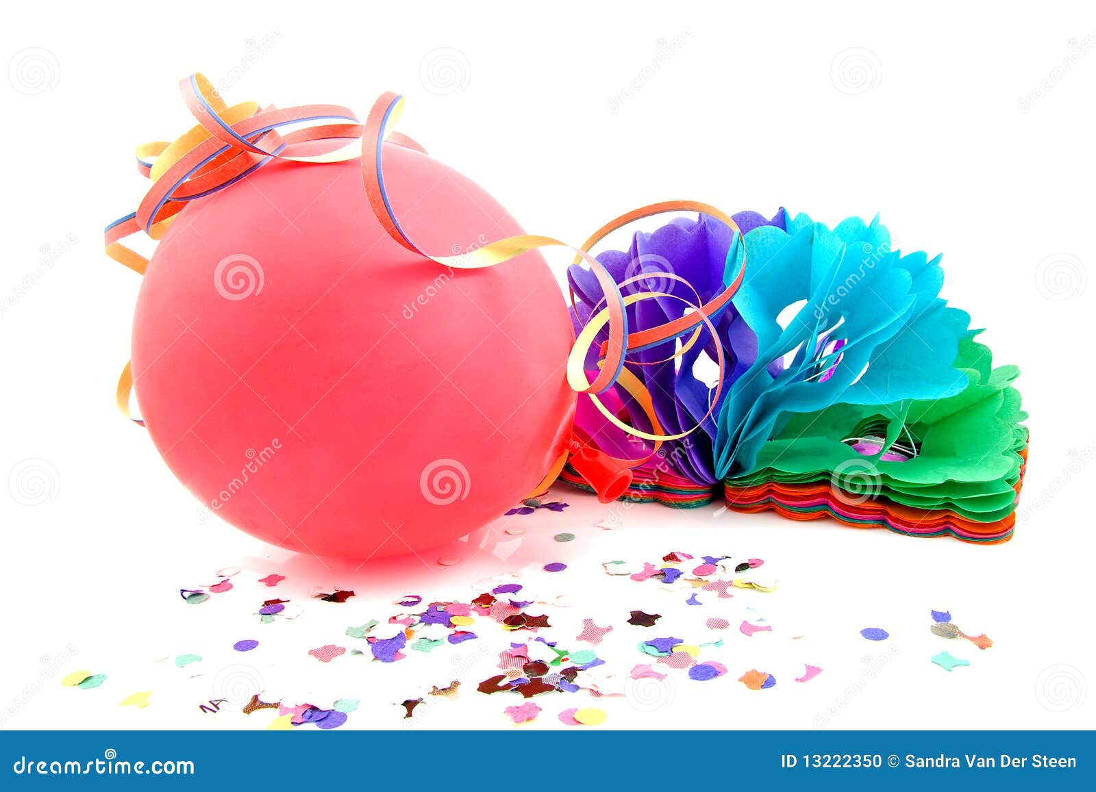 Balloon and Party Streamers for Birthday Stock Photo Image of event
