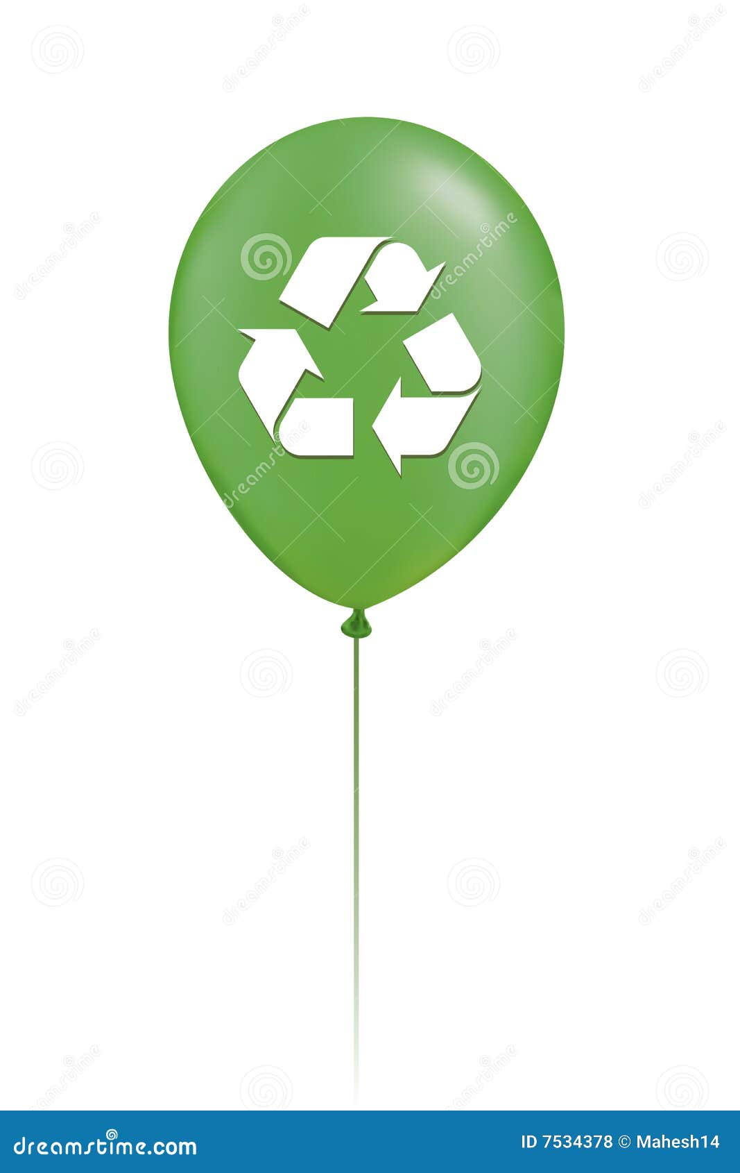 Balloon with Recycling Symbol Stock Vector Illustration of nature