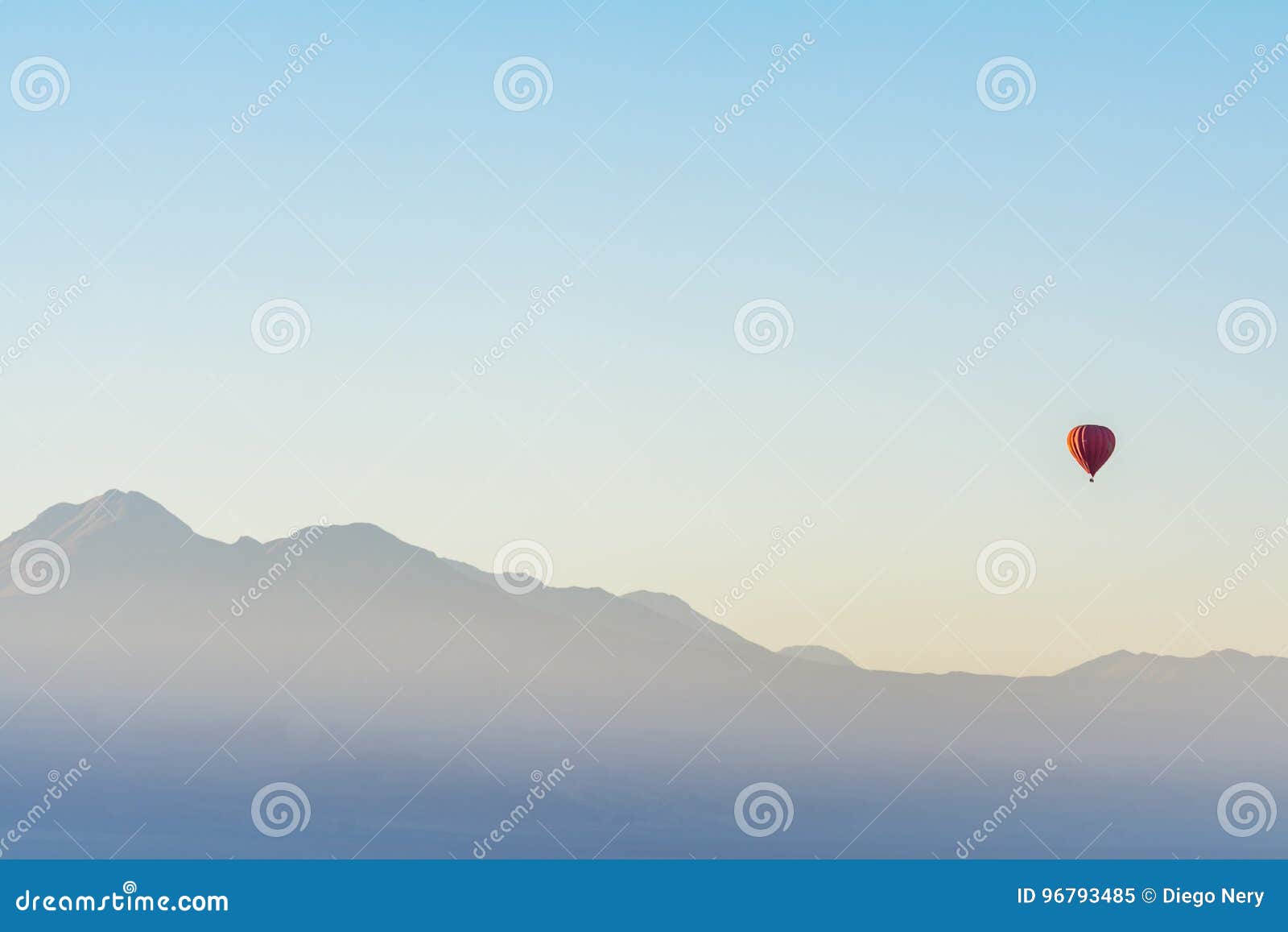 balloon ride at sunrise in atacama desert, chile