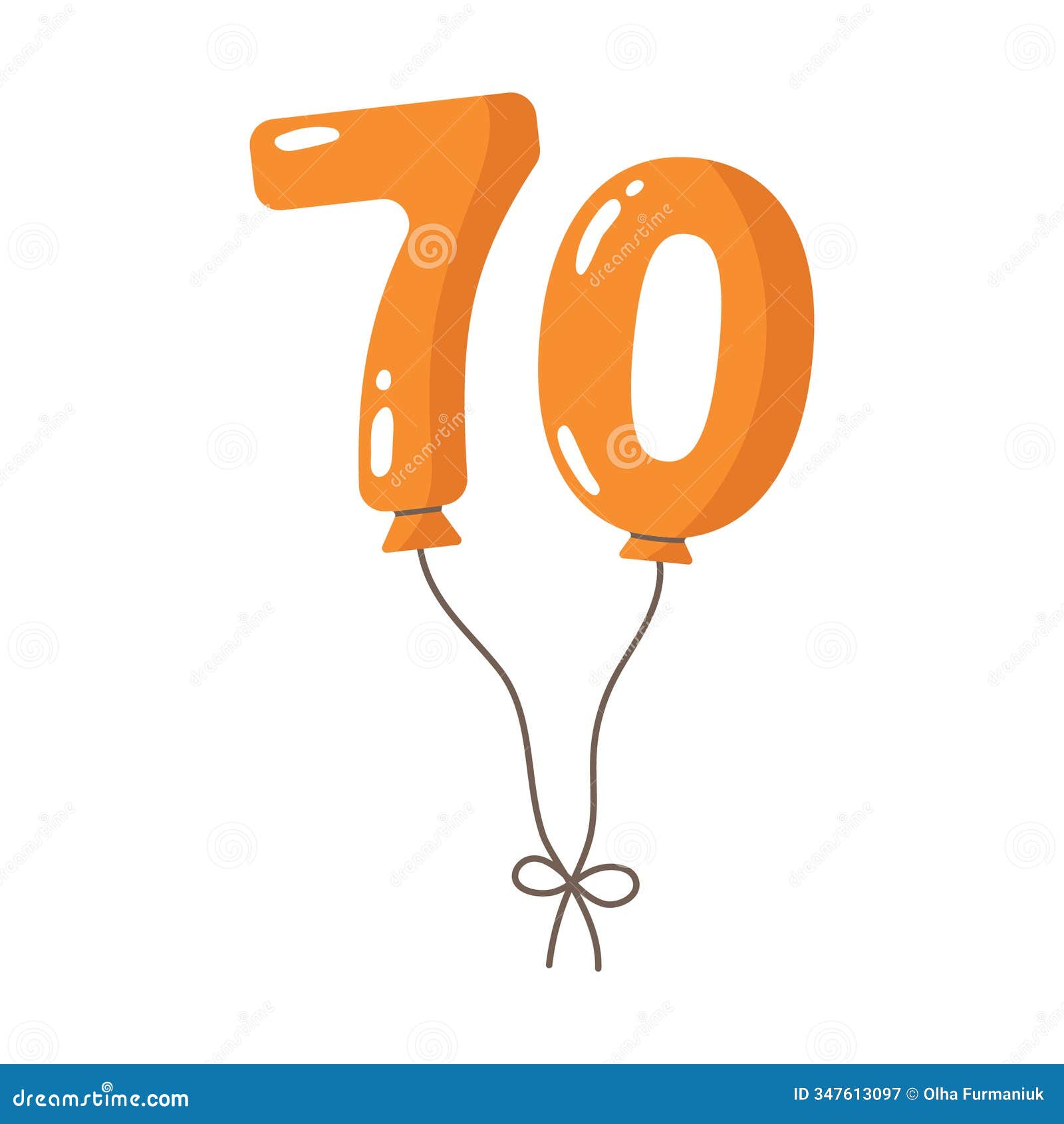balloon d as numbers 70 with string.birthday party flat decoration,celebration seventy festive ,numeric anniversary