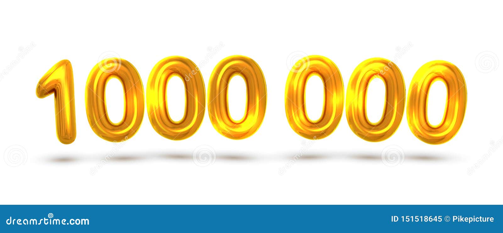 Balloon Shaped Number One Million Banner Vector Stock ...