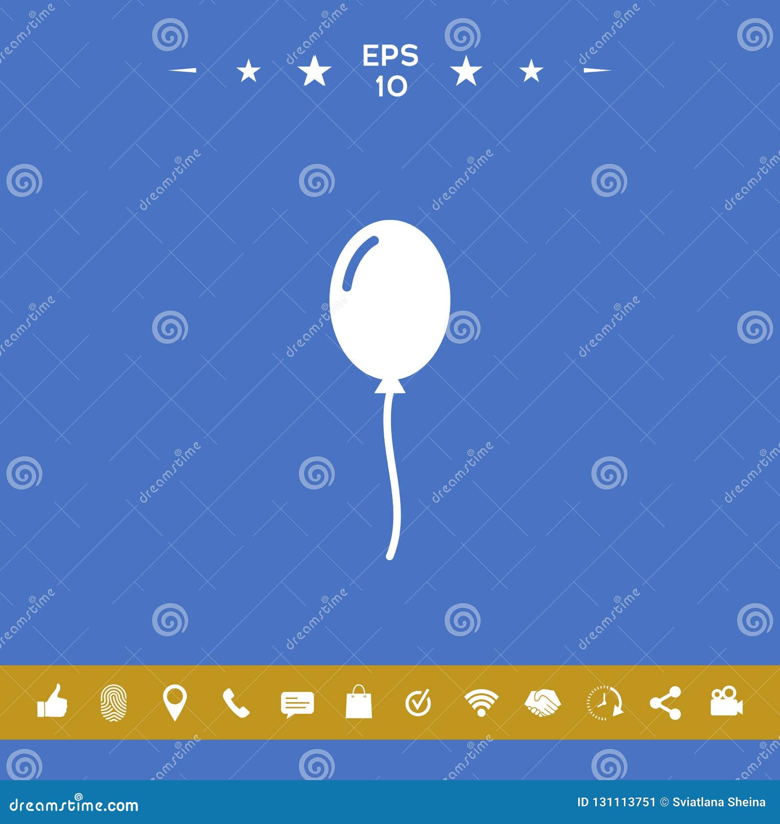 Balloon symbol icon stock vector. Illustration of holiday 131113751