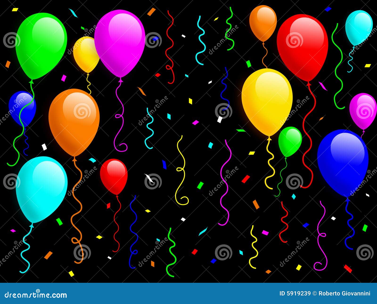 clip art balloons black background - photo #14