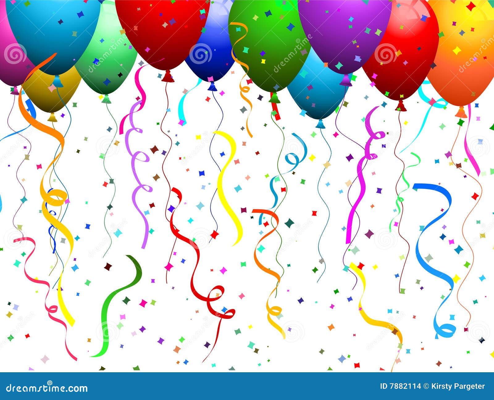  Balloons  and confetti  stock vector Illustration of 