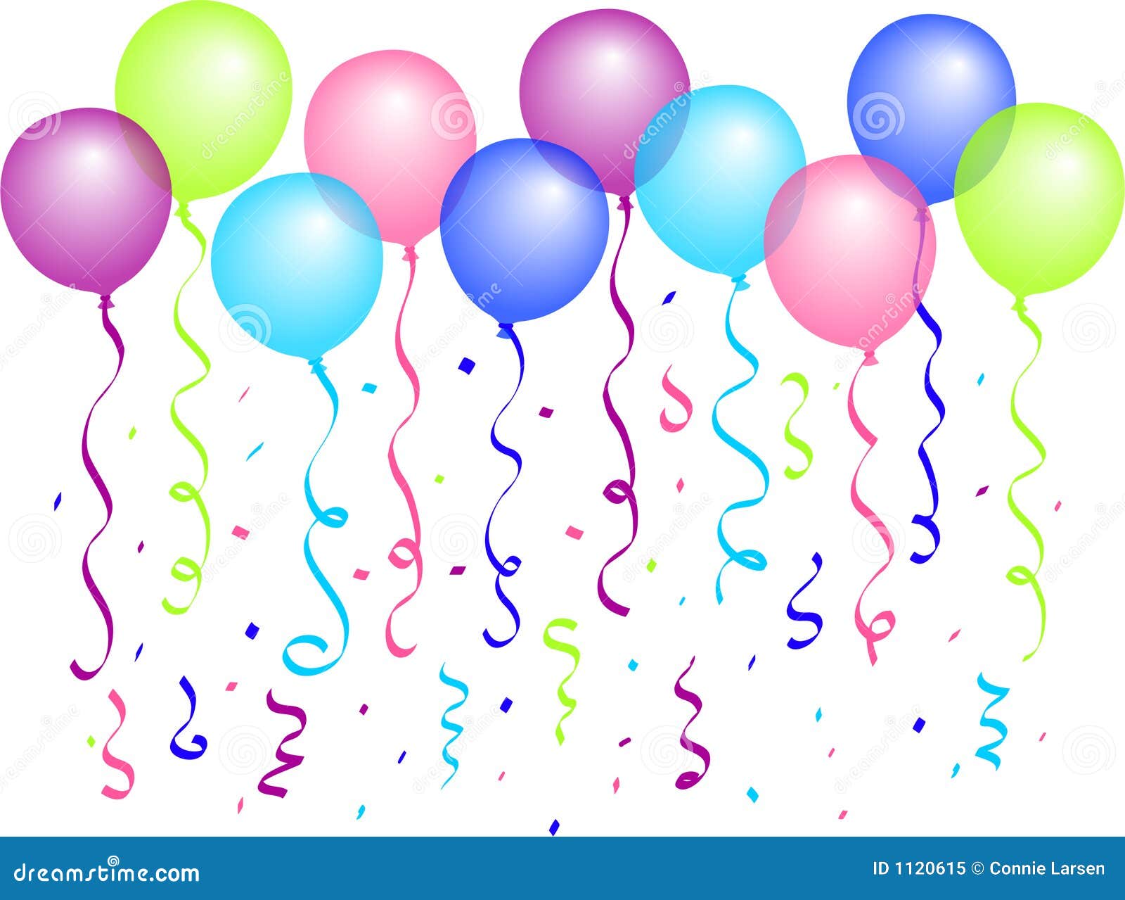 Balloons and Confetti/eps stock vector. Image of graphics - 1120615