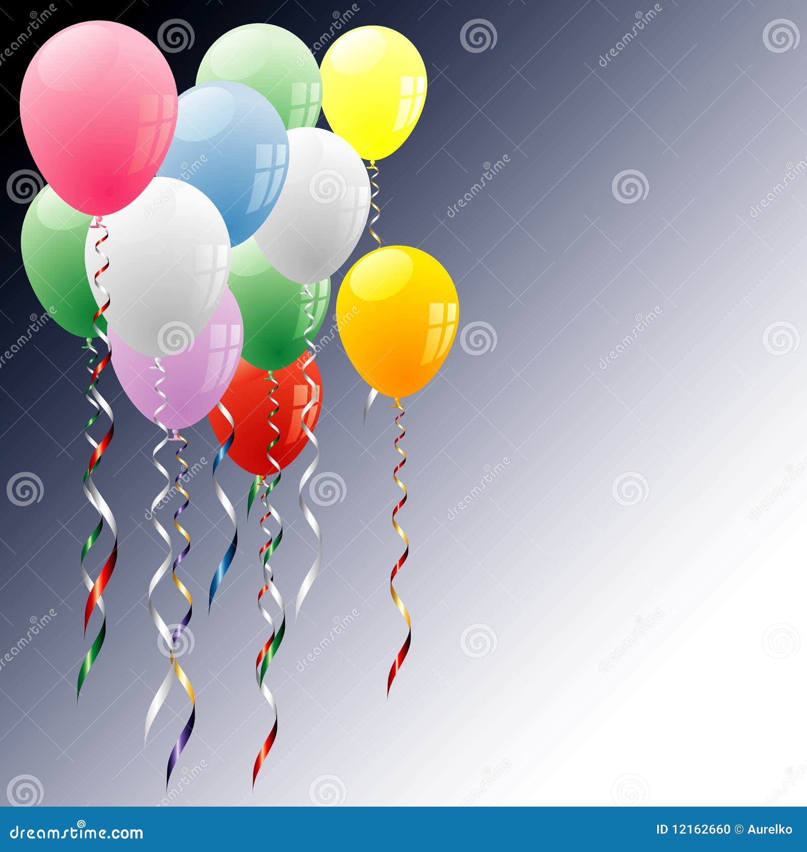 Balloons corner stock vector. Illustration of colourful 12162660