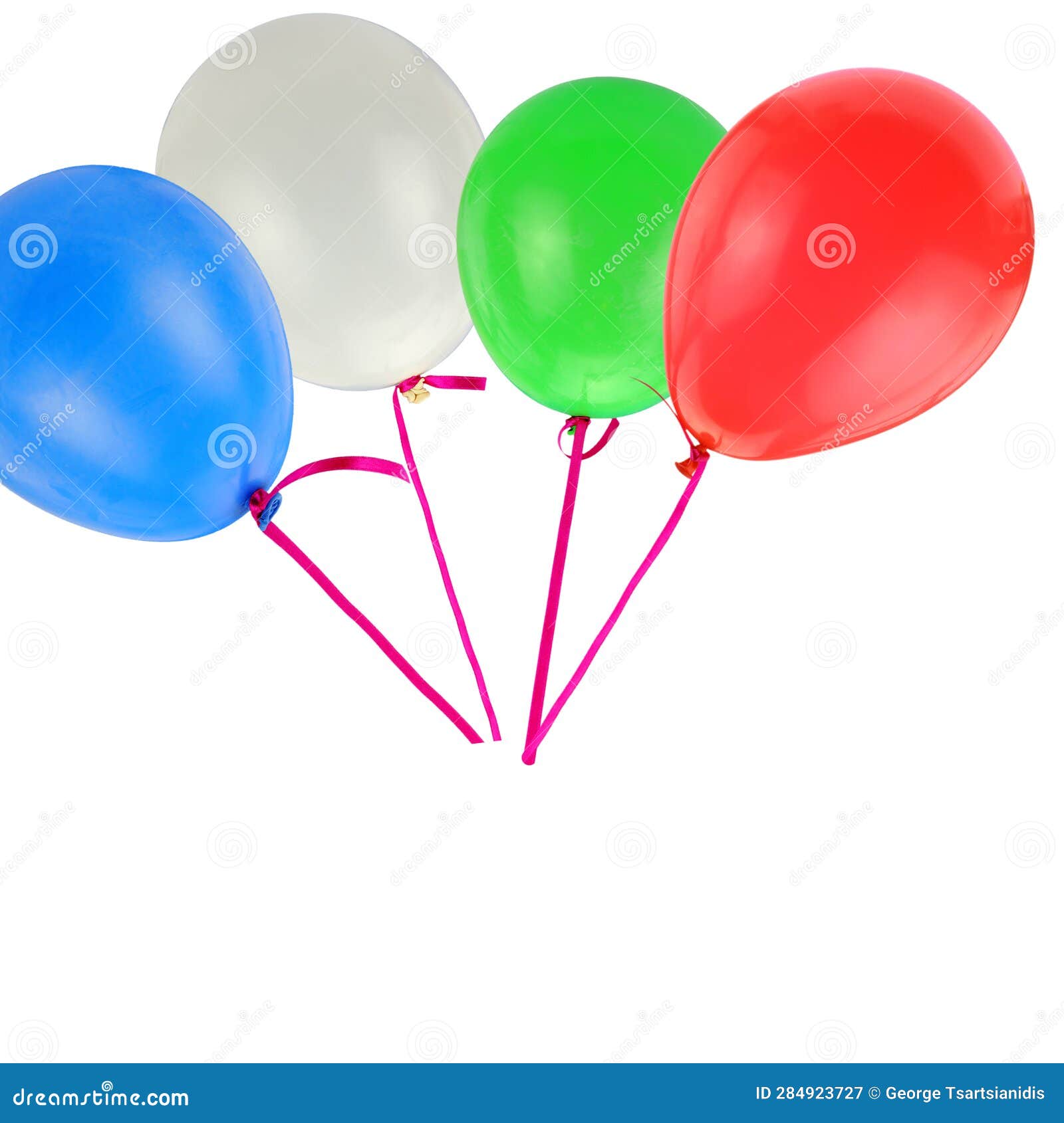 Balloons Flying Isolated on White Background Stock Image Image of