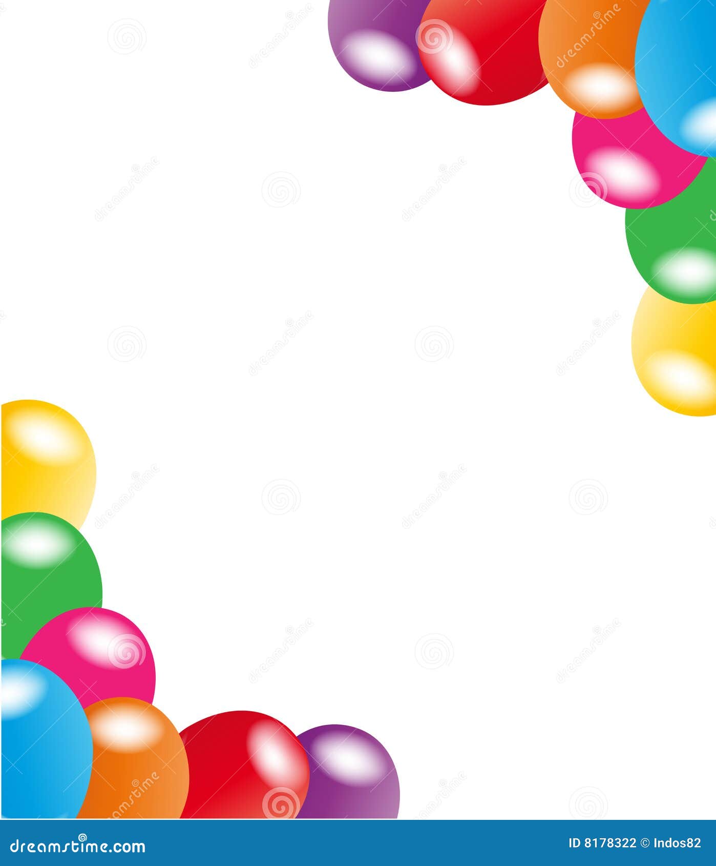 Balloons frame stock vector. Illustration of decoration 8178322