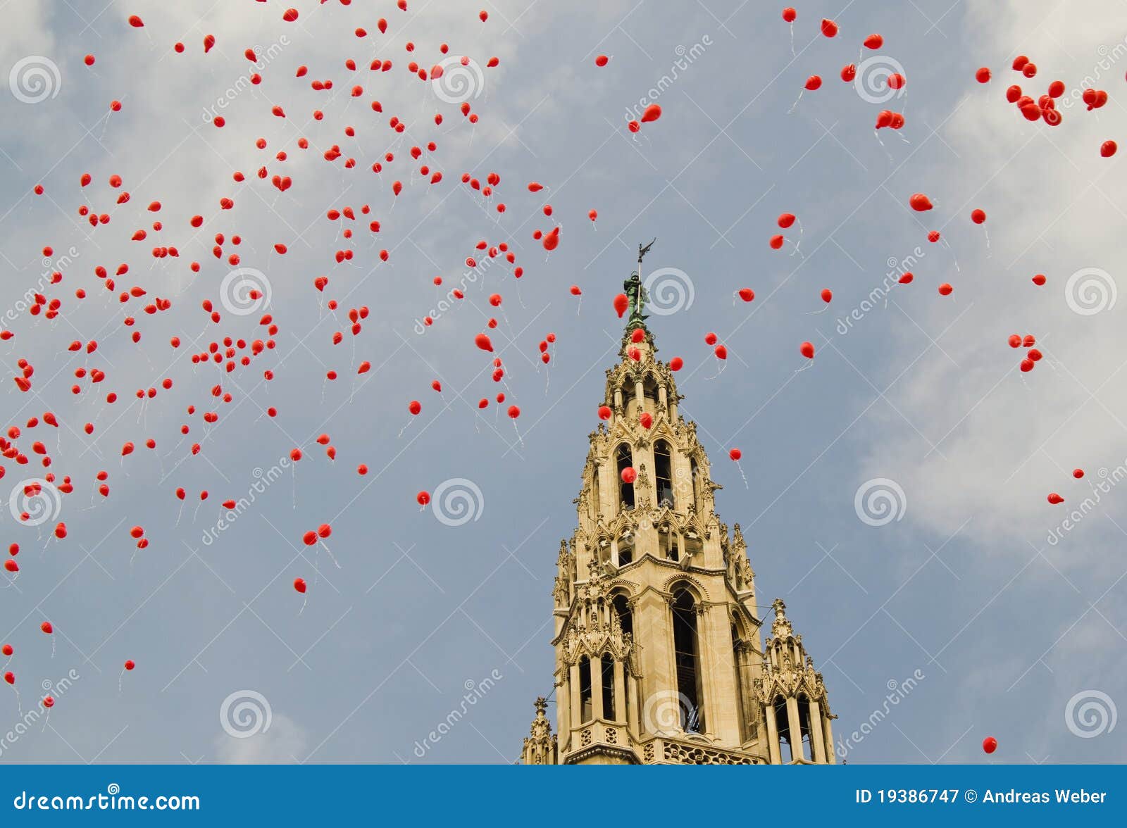 Balloons in Front of the Town Hall in Vienna Stock Image Image of gothic, party 19386747