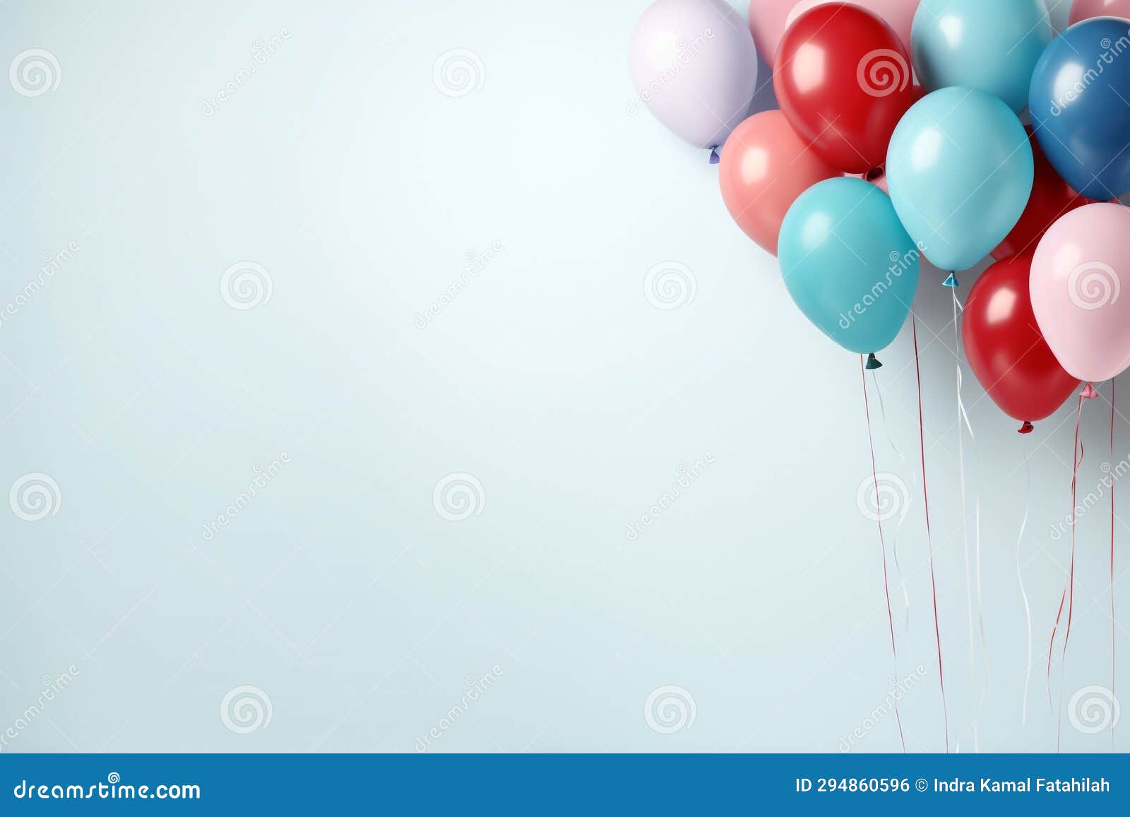 Balloons in the Minimalist Background with Copy Space Stock