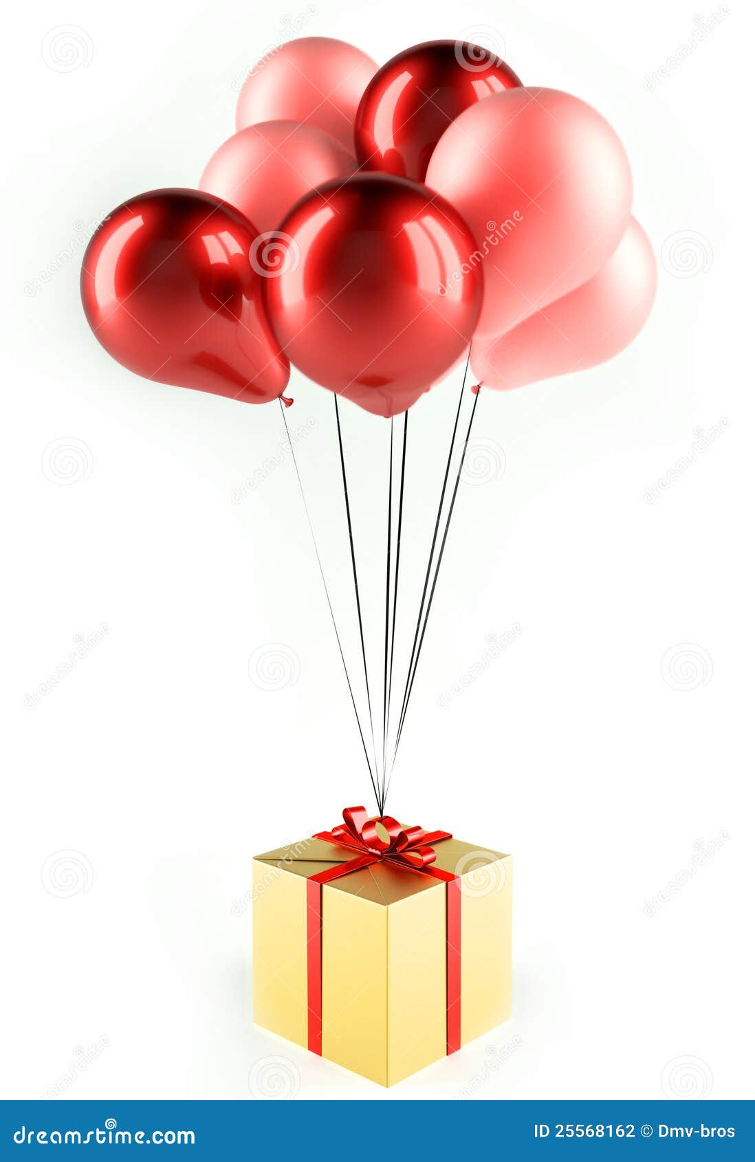 Balloons With Present Stock Photography Image 25568162