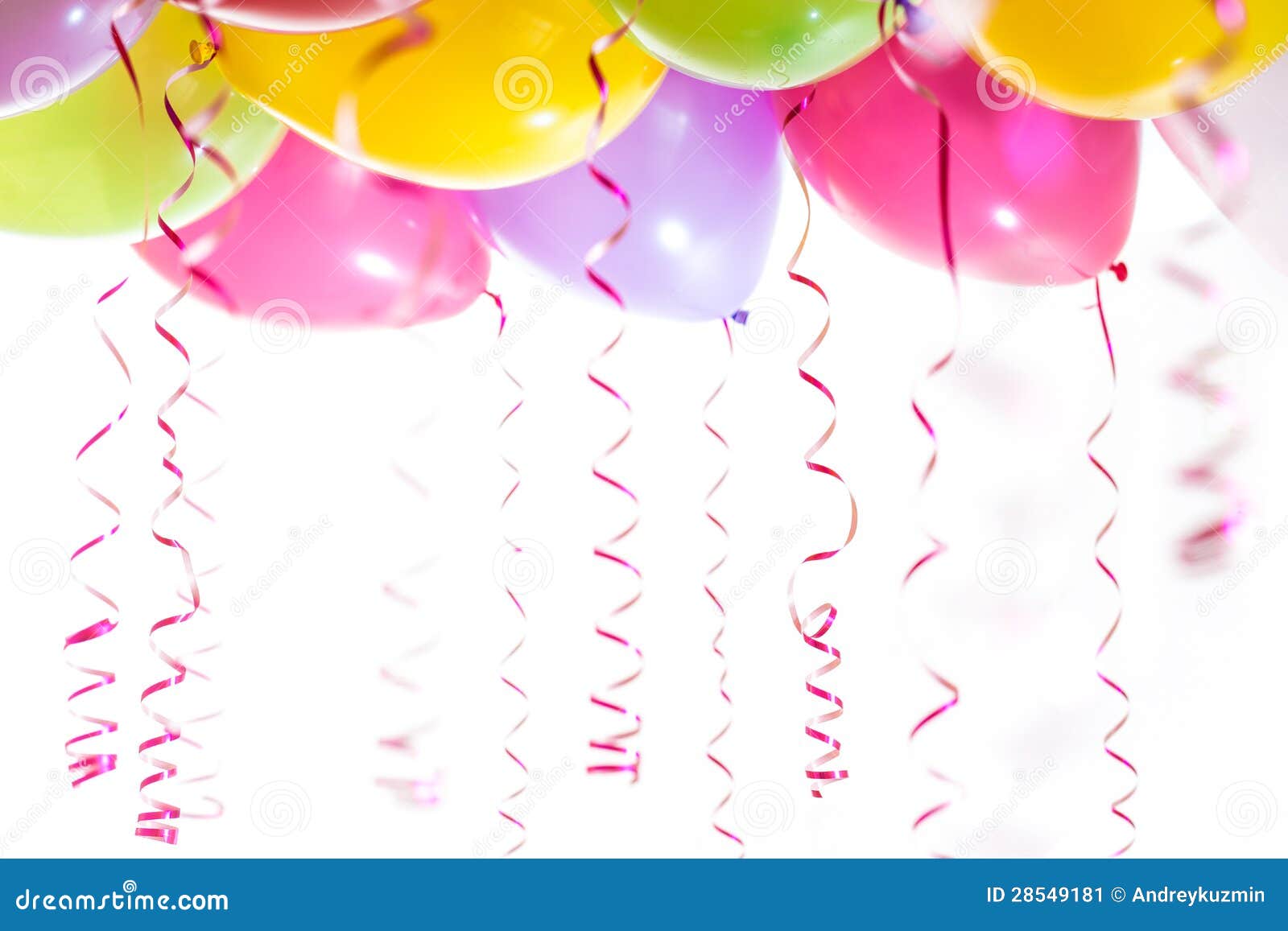 balloons with streamers for birthday party celebration