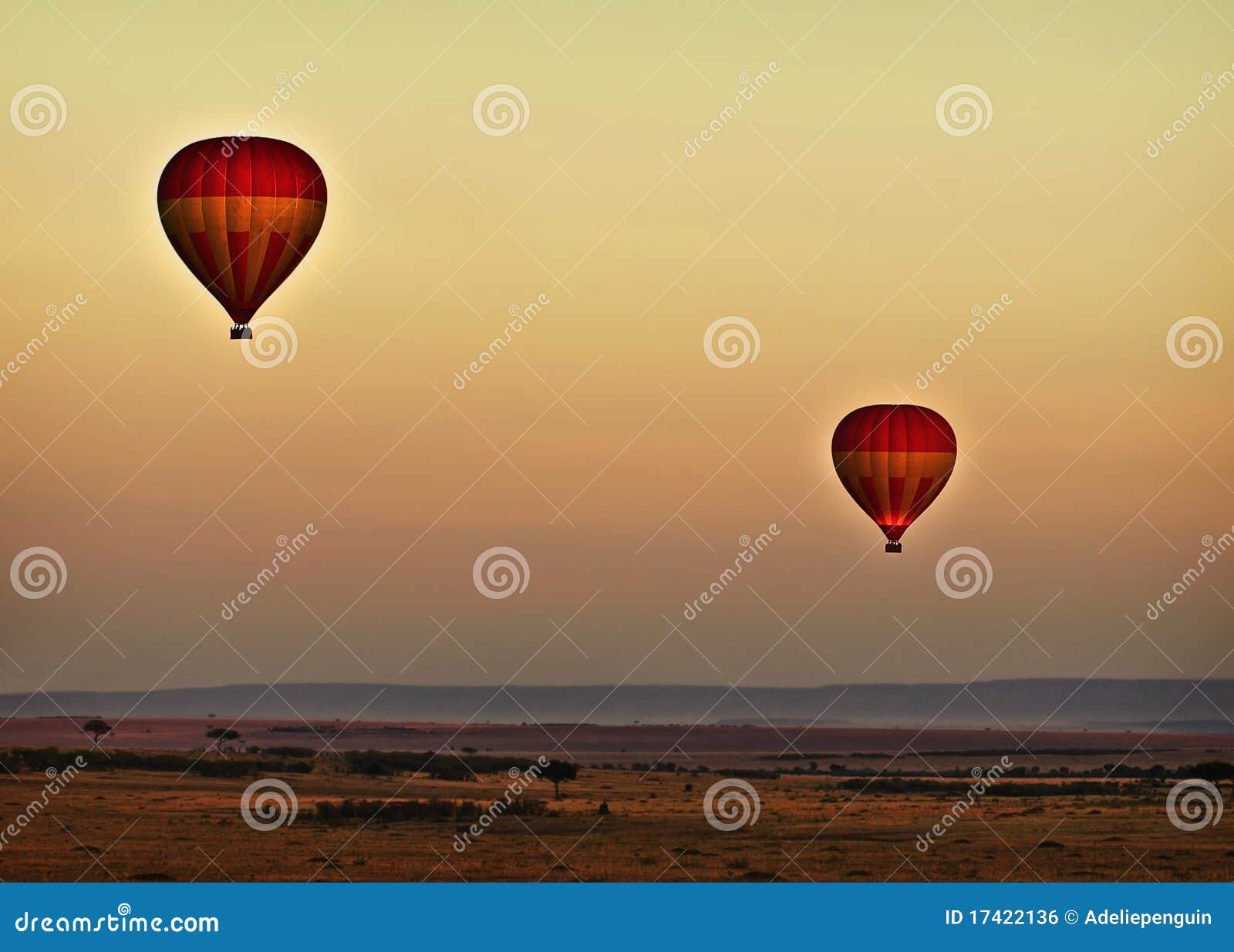 balloons at sunrise, kenya