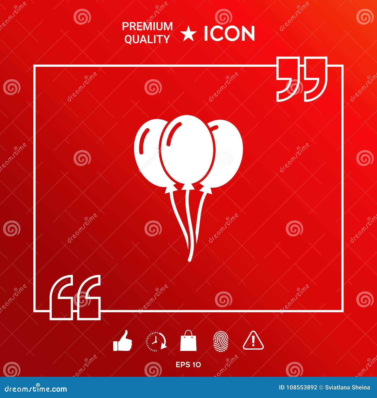 Balloons symbol icon stock vector. Illustration of design 108553892