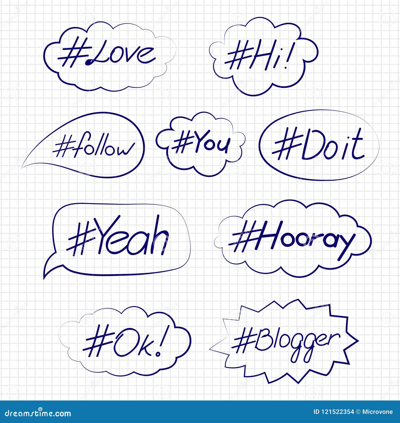 Pen hash tags stock vector. Illustration of information 121522354