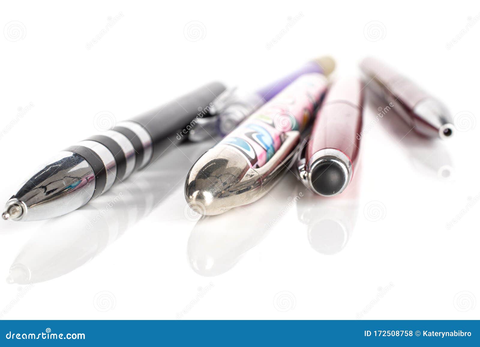 Ballpoint Writing Pen Isolated on White Stock Photo Image of plastic