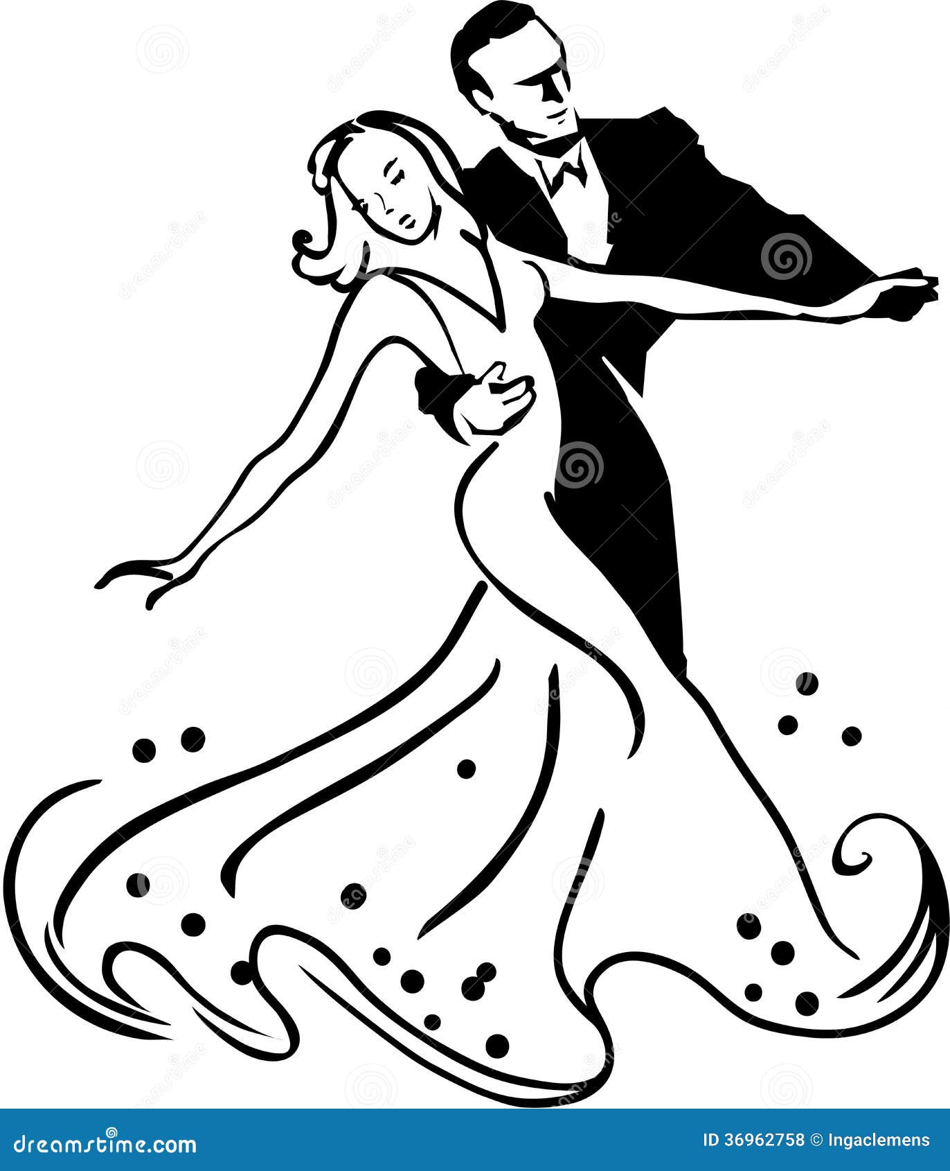 dance clipart black and white - photo #23