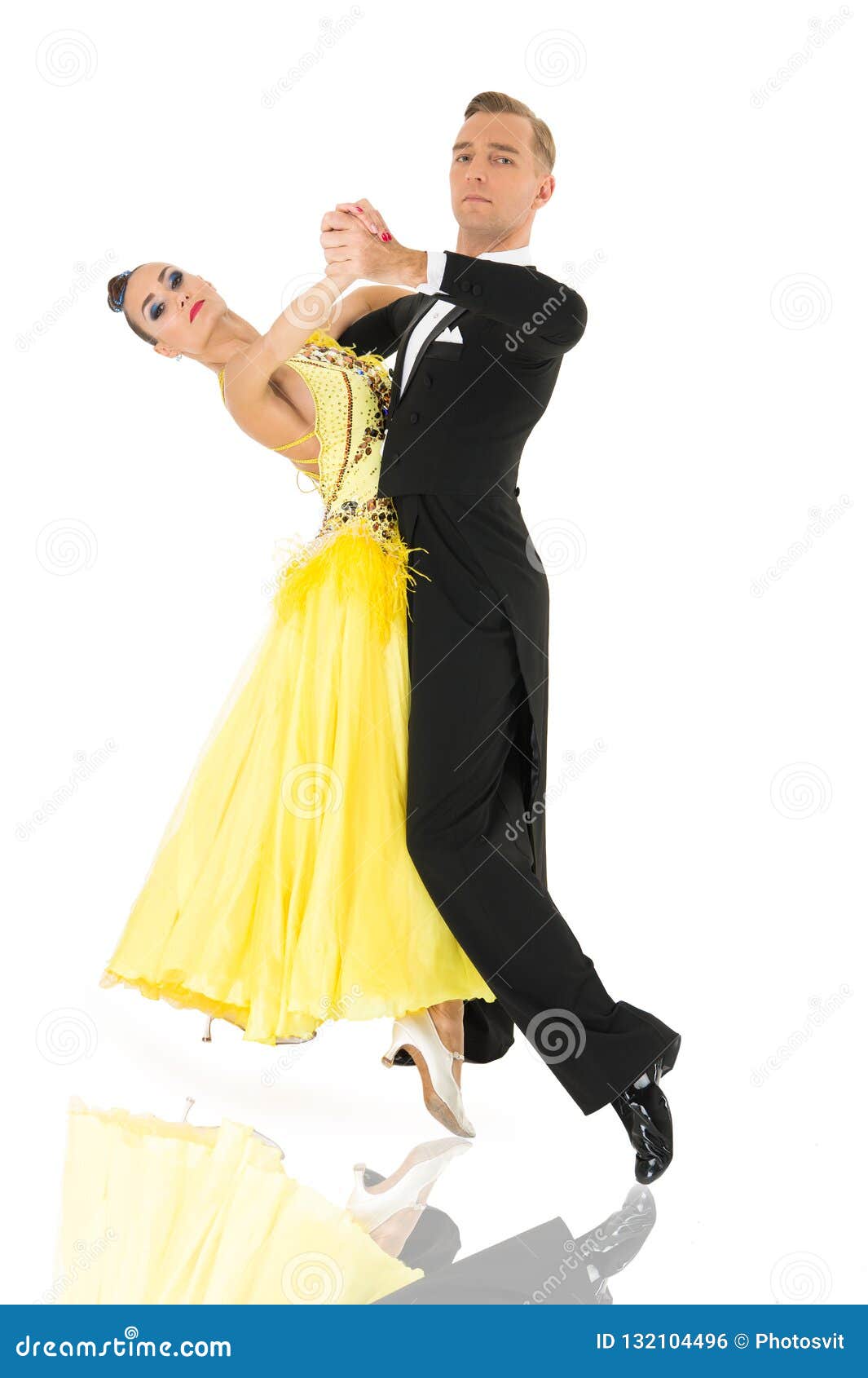 Ballroom Dancers. Ballroom Dance Couple in a Dance Pose Isolated on ...
