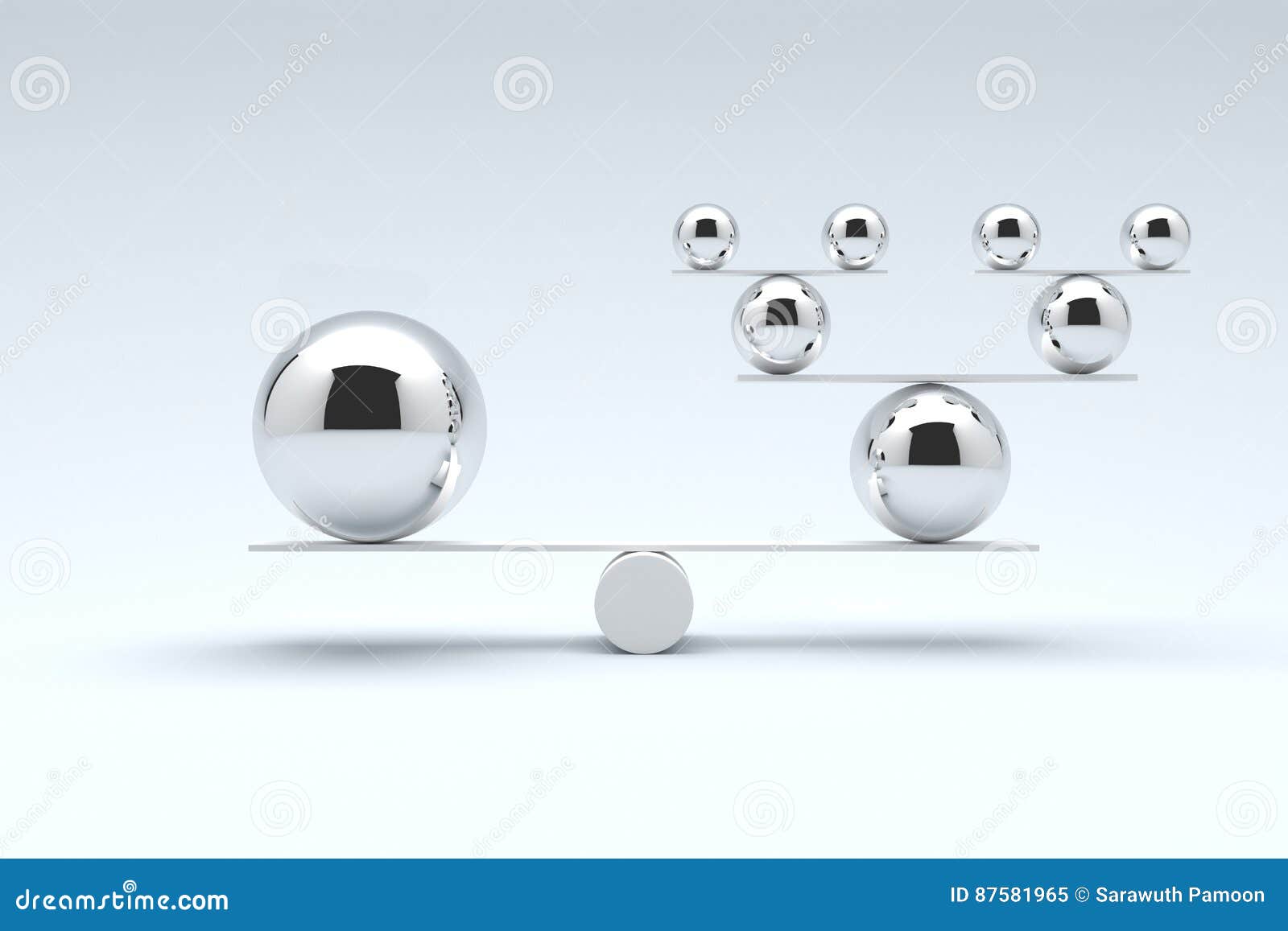 Balls Balancing, Balanced Concept. Stock Illustration - Illustration of ...