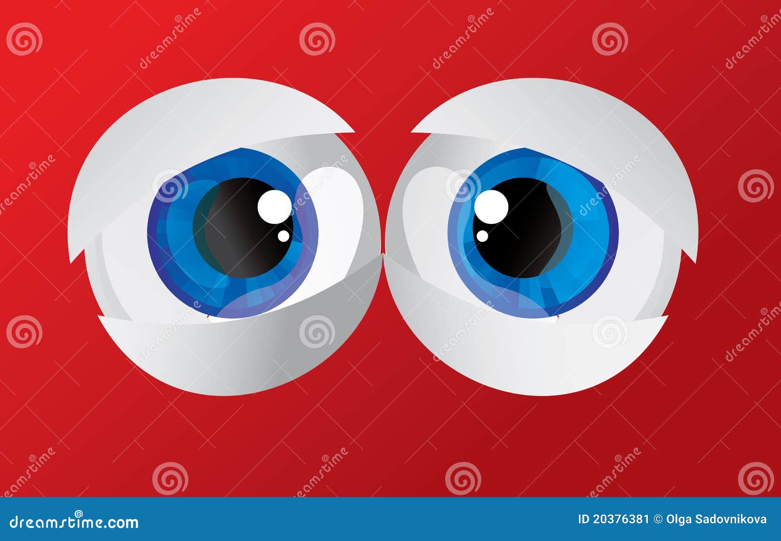 Balls bulging eyes stock vector. Illustration of frightened 20376381