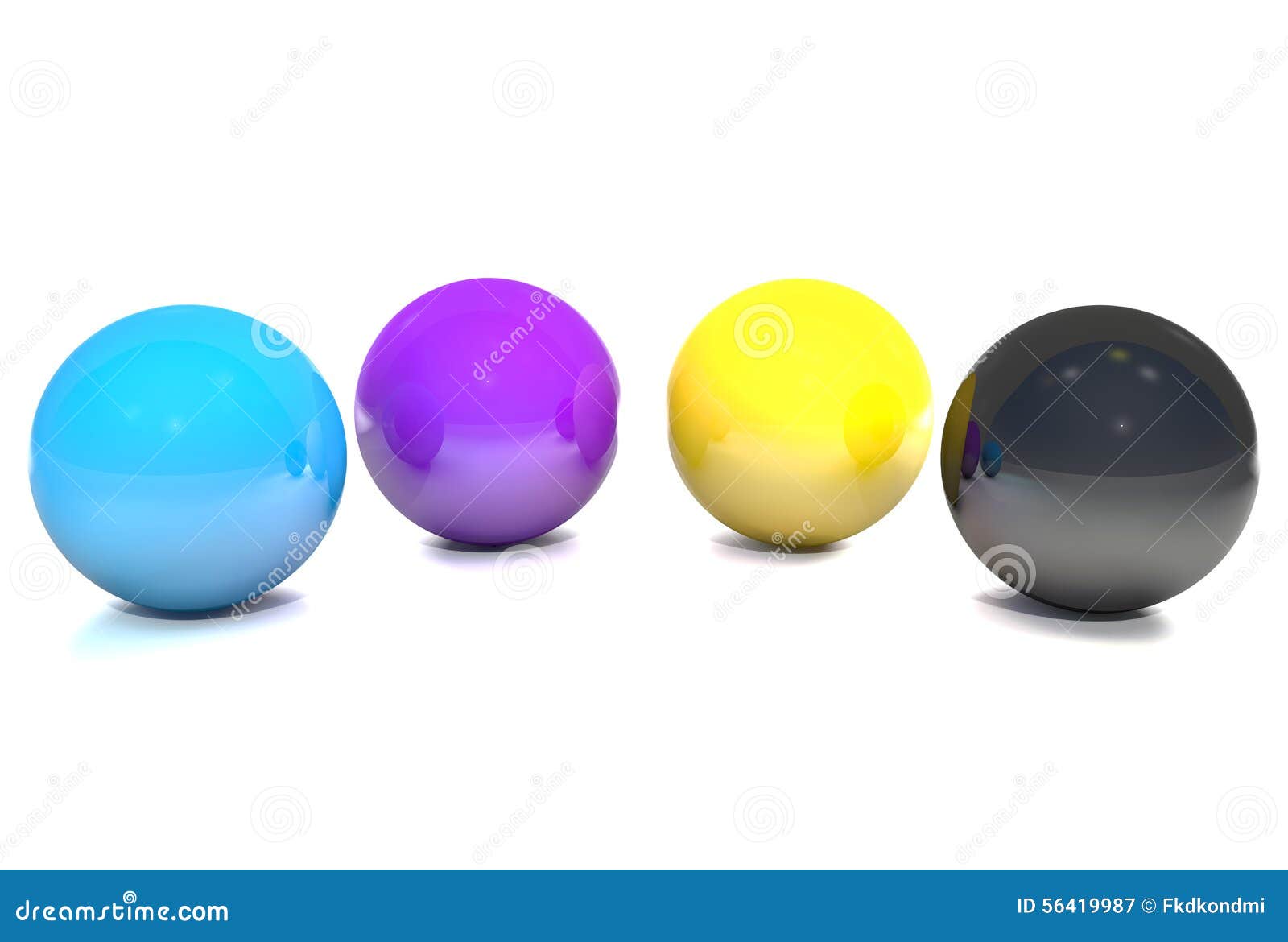 Balls, colored cmyk. stock illustration. Illustration of abstract 56419987