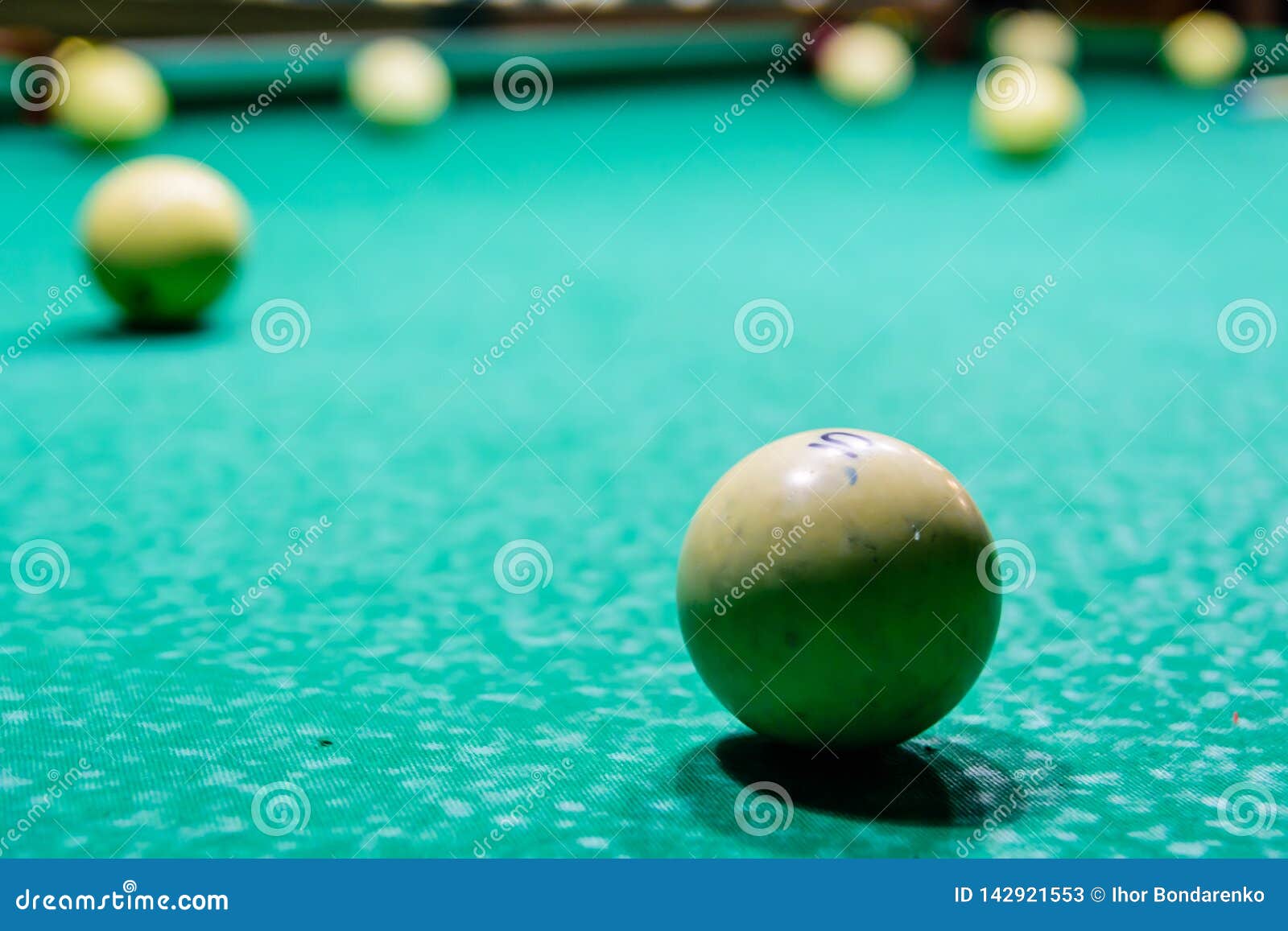 Balls on the Green Cloth. Russian Billiard Stock Image Image of club