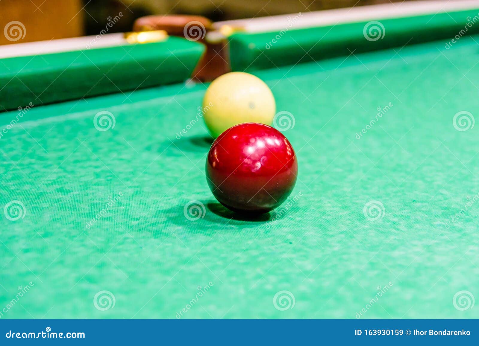 Balls on the Green Cloth. Russian Billiard Stock Image Image of