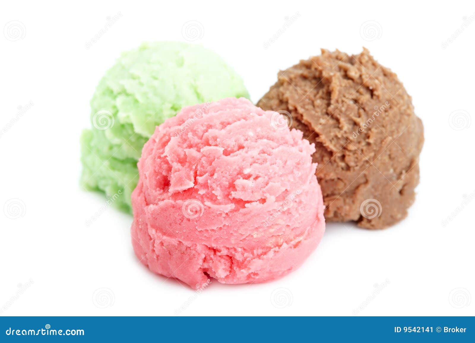 Balls of Multi Flavor Ice Cream Stock Image Image of creamy, dessert