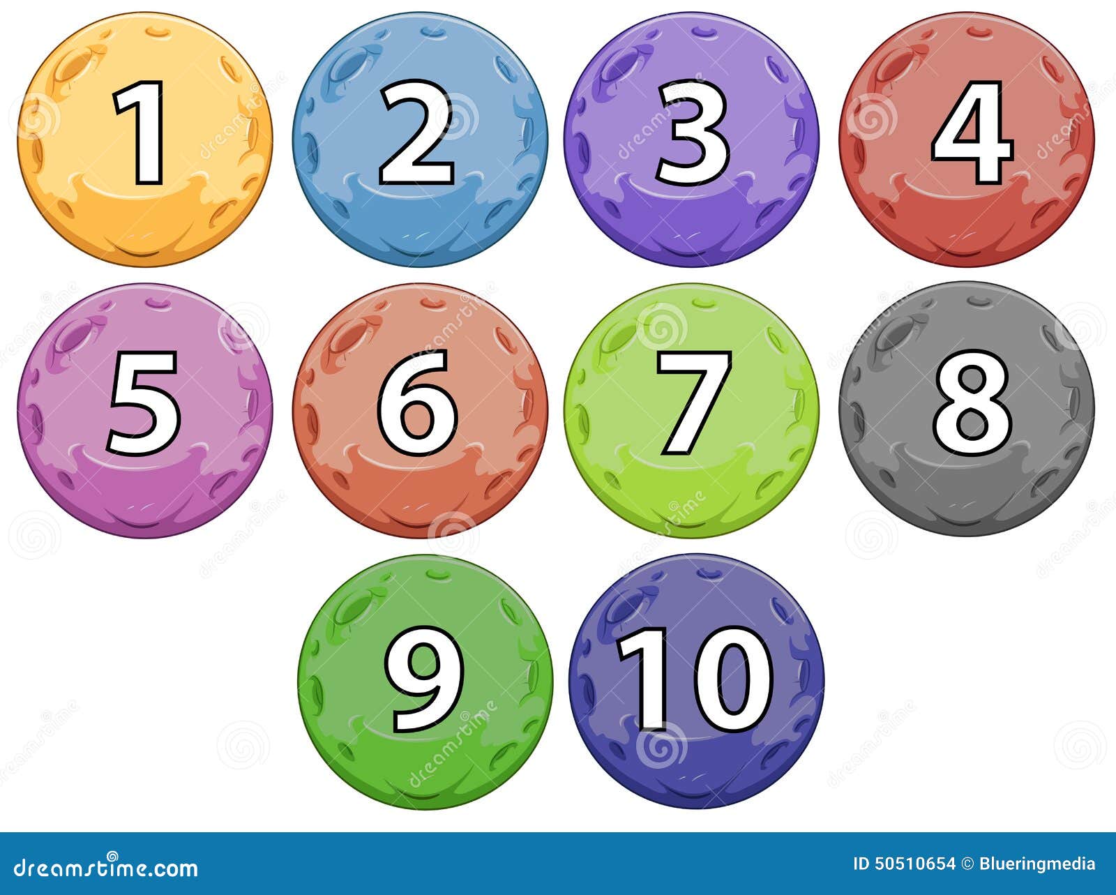 Balls with numbers stock vector. Illustration of numbering 50510654