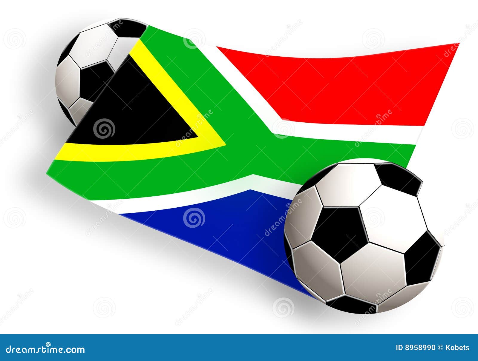 Balls & South Africa Flag Stock Illustration Illustration of isolated