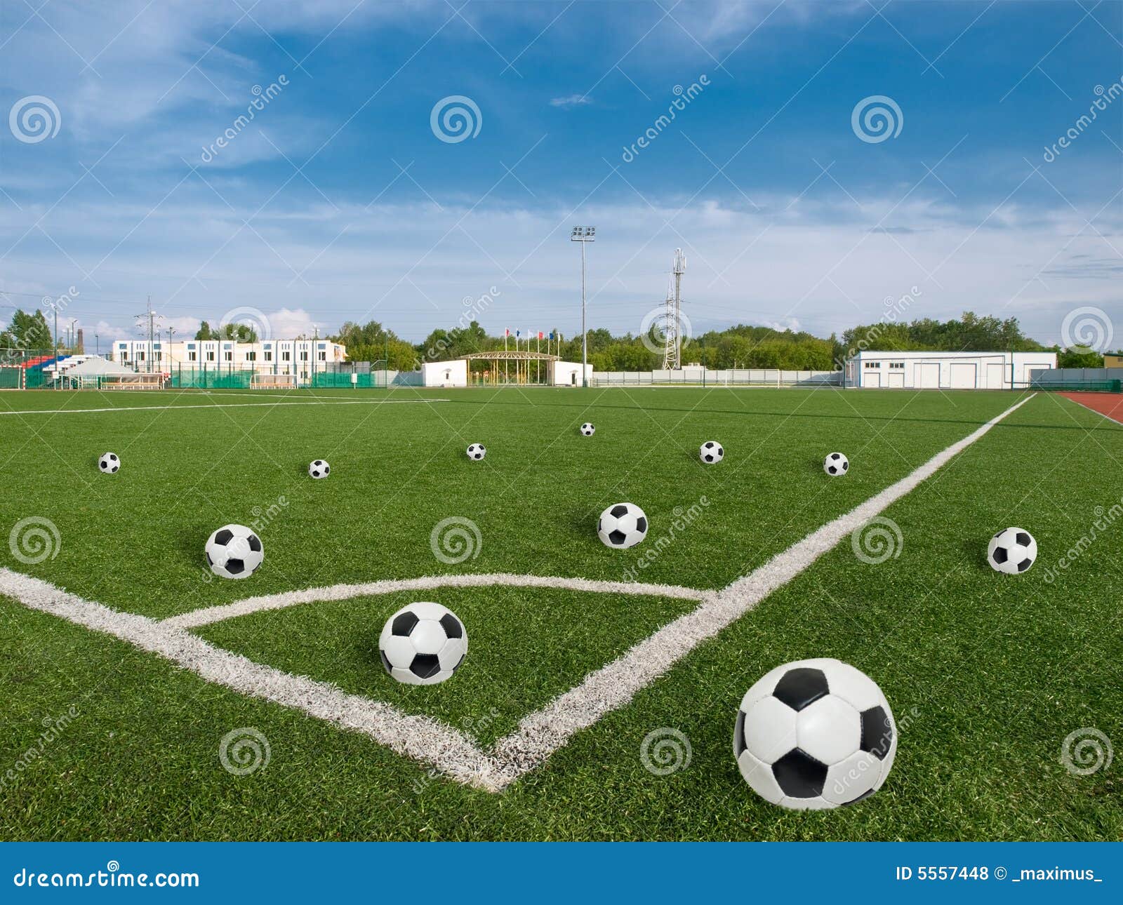 Balls and stadium stock photo. Image of ball, sport, blue 5557448