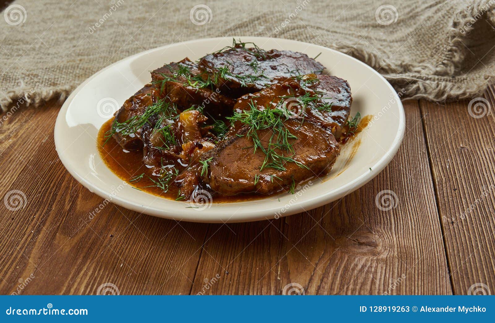 Balsamic Braised Beef stock image. Image of balsamic 128919263